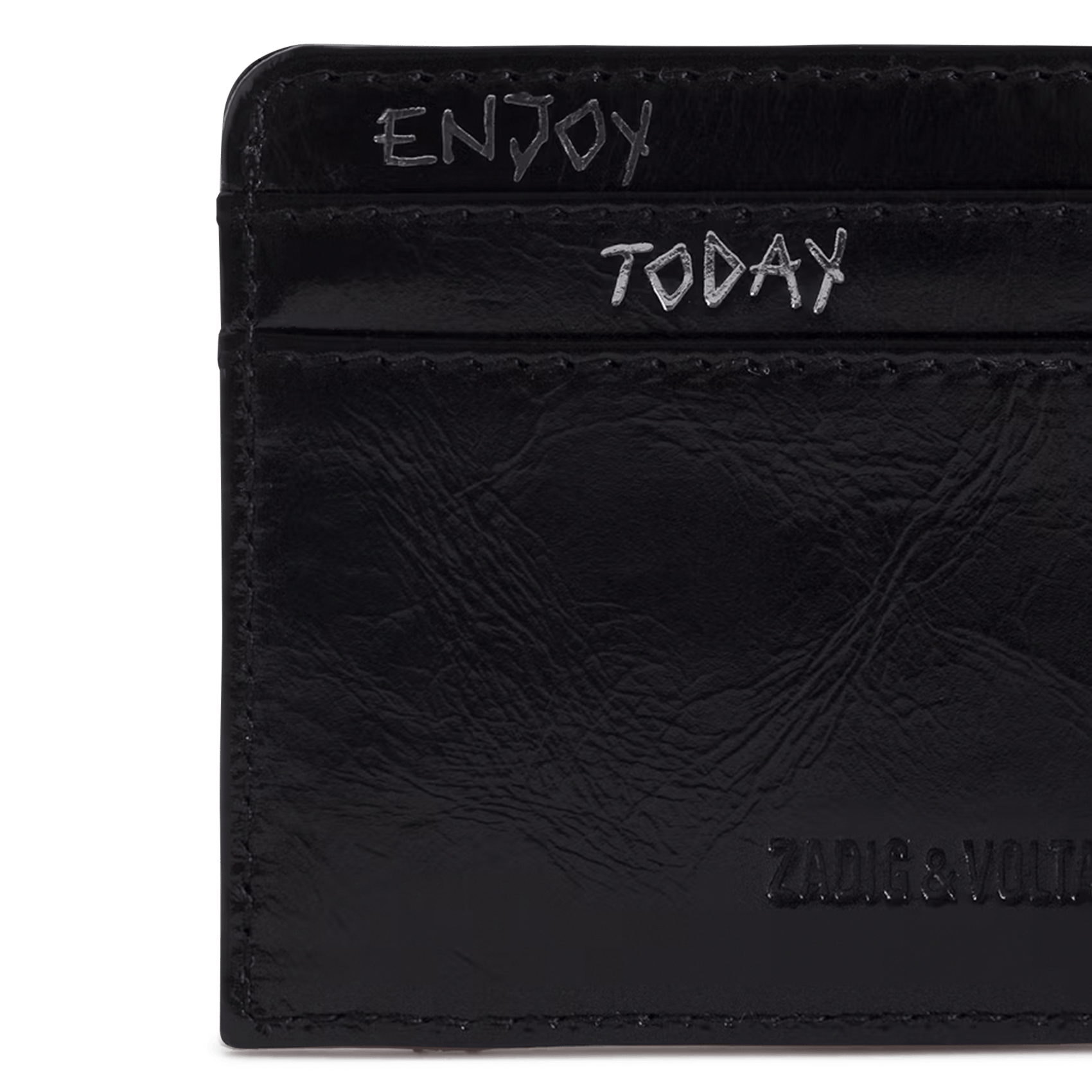 Porte-cartes en cuir zv pass ZADIG&VOLTAIRE Noir