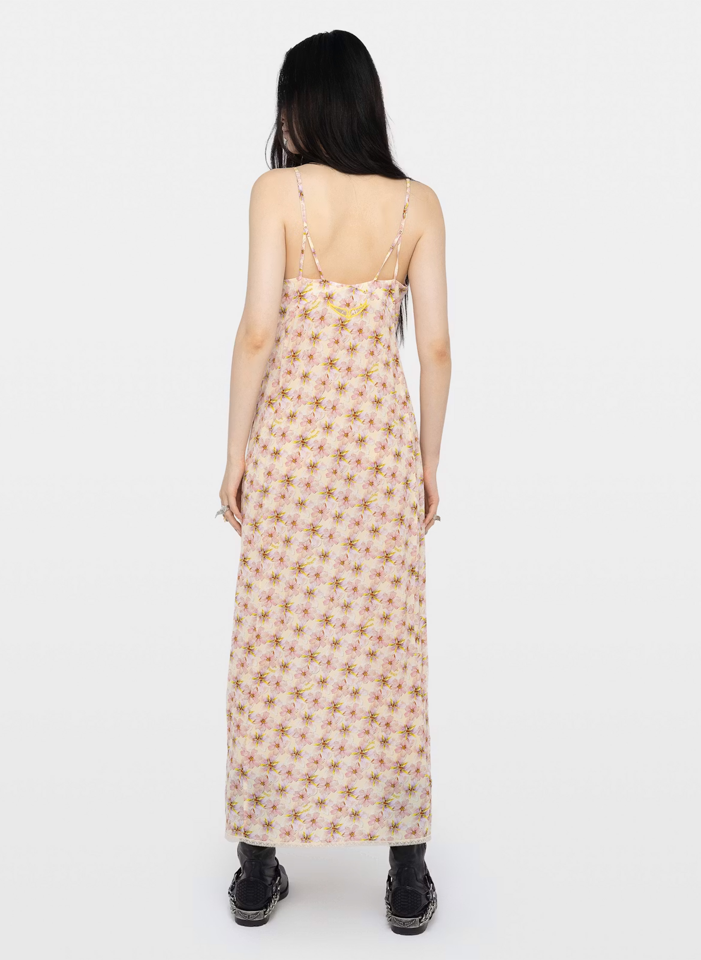 Robe longue à bretelles imprimée ramelil ZADIG&VOLTAIRE Jaune