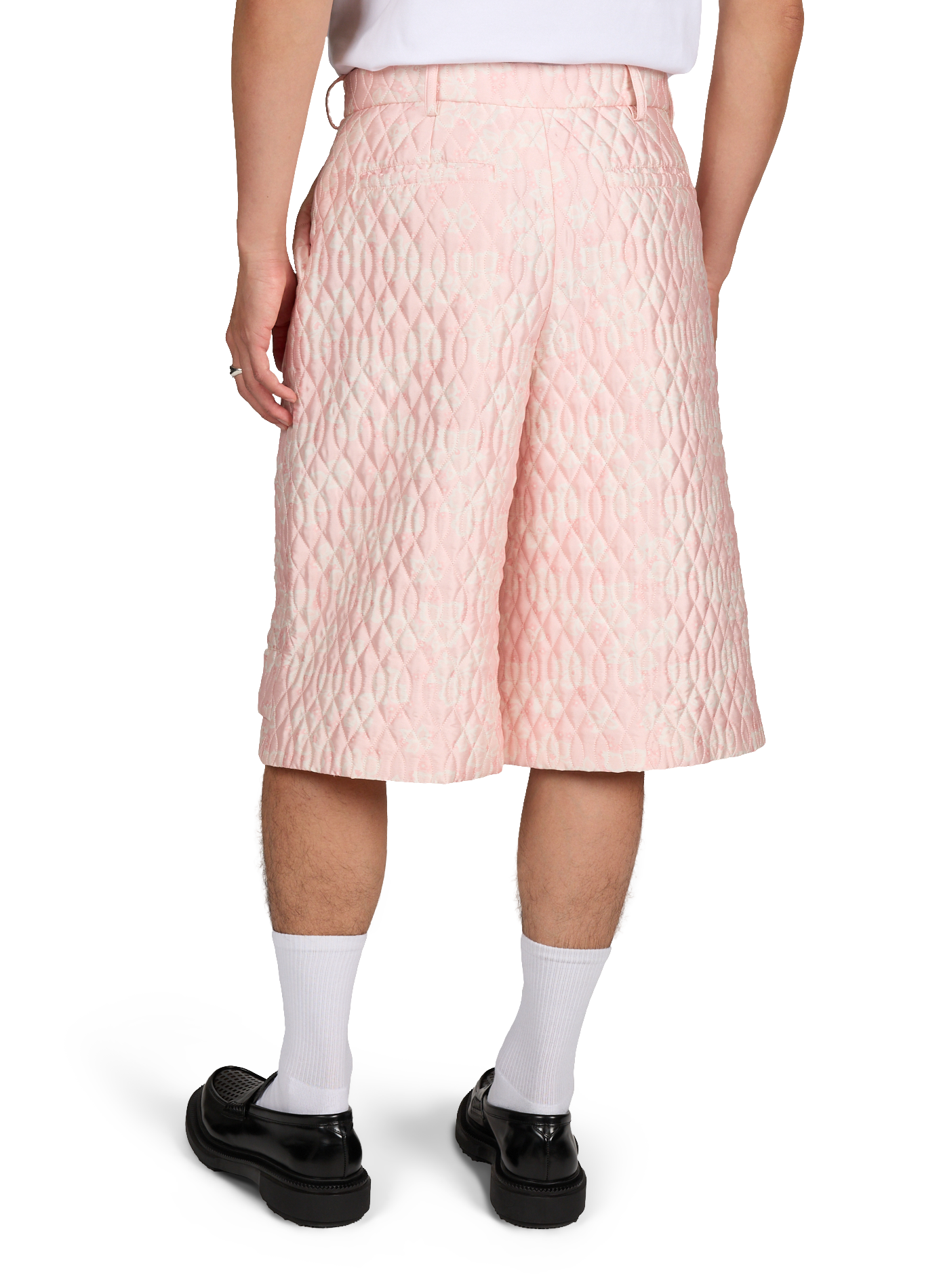 Short matelassé imprimé fleuri SIMONE ROCHA Rose