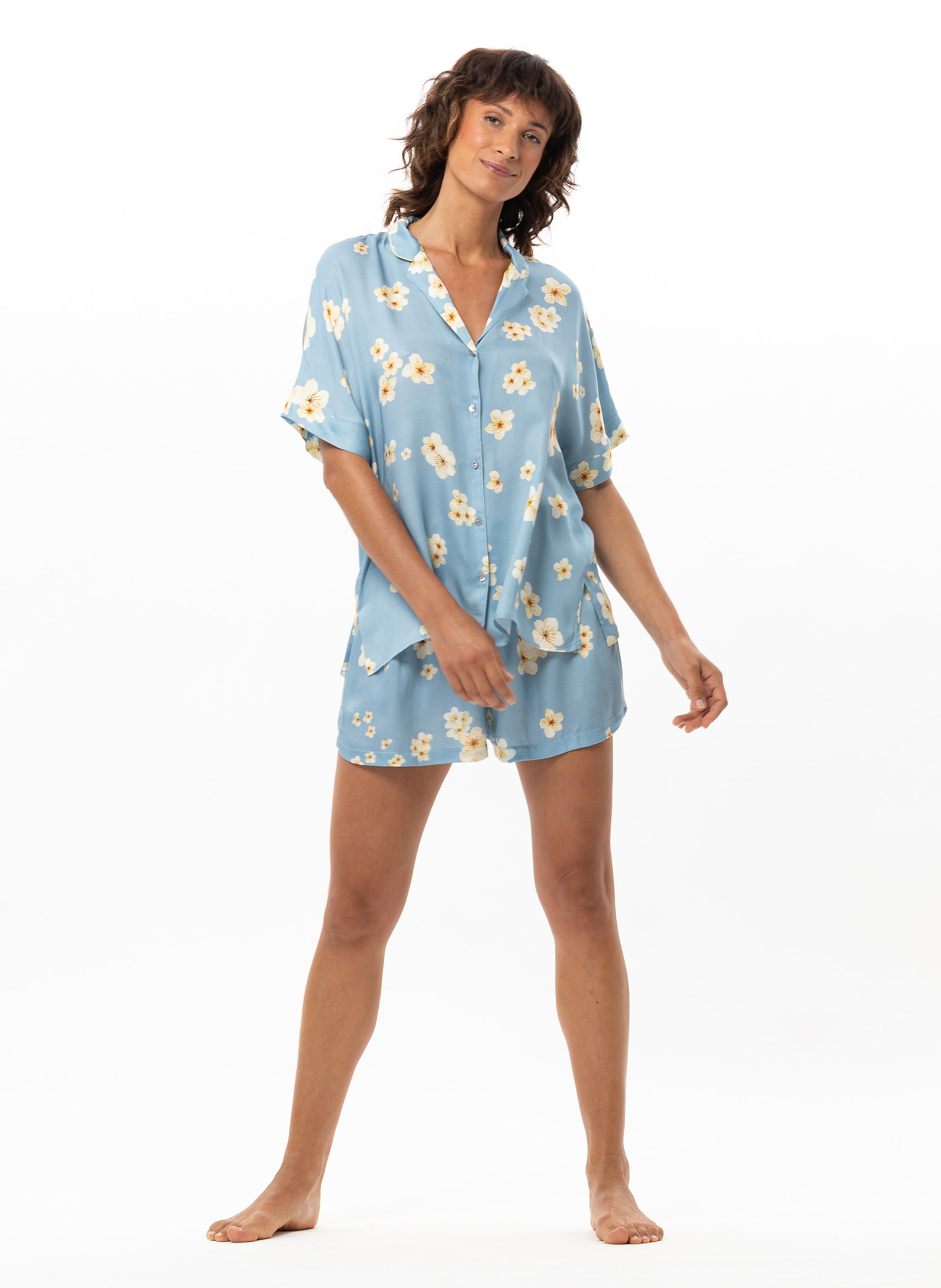 Pyjama short en viscose eden 200 LE CHAT Multicolore