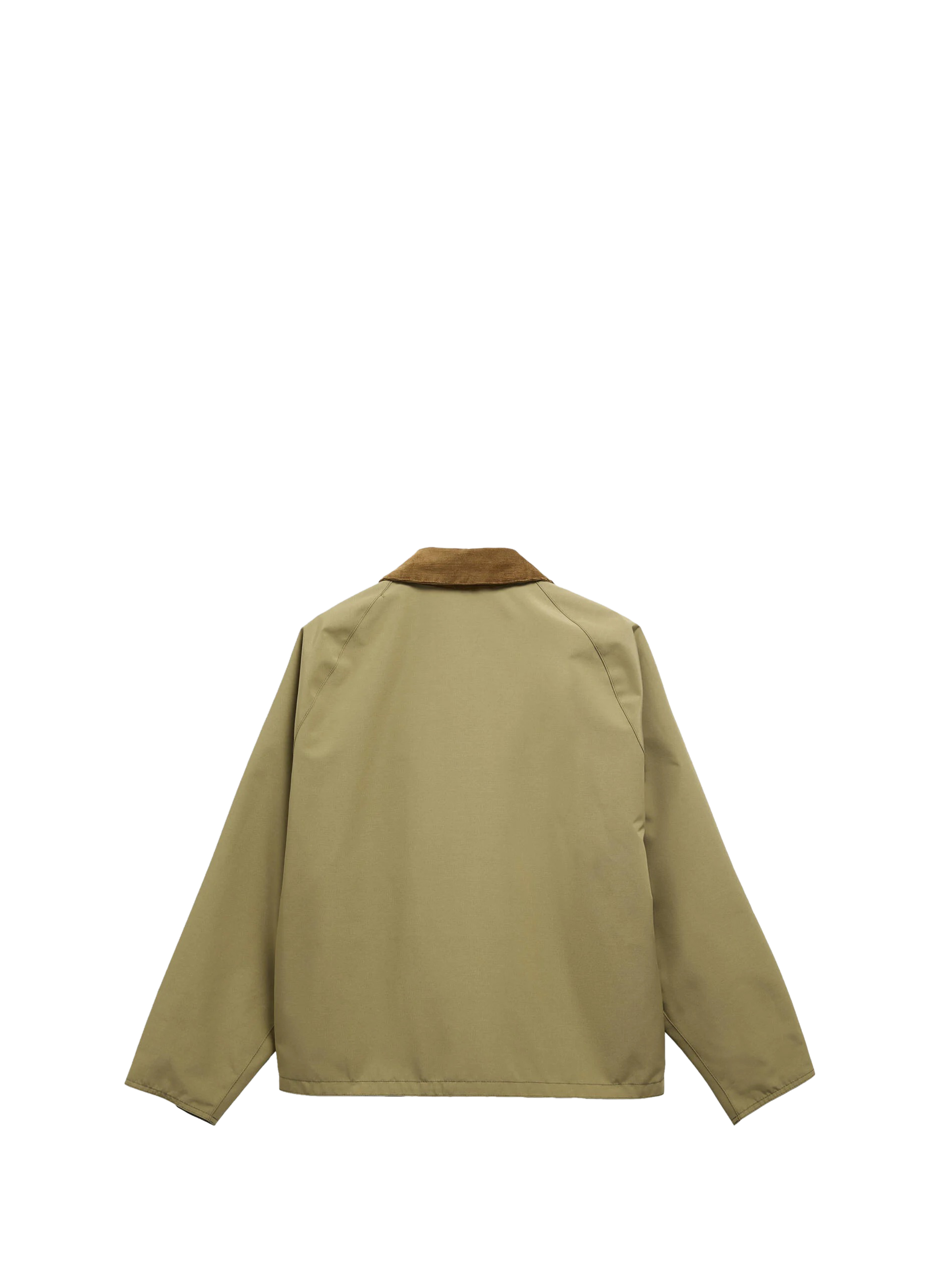 Veste boutonnée à col classique contrasté en velours côtelé BARBOUR Vert