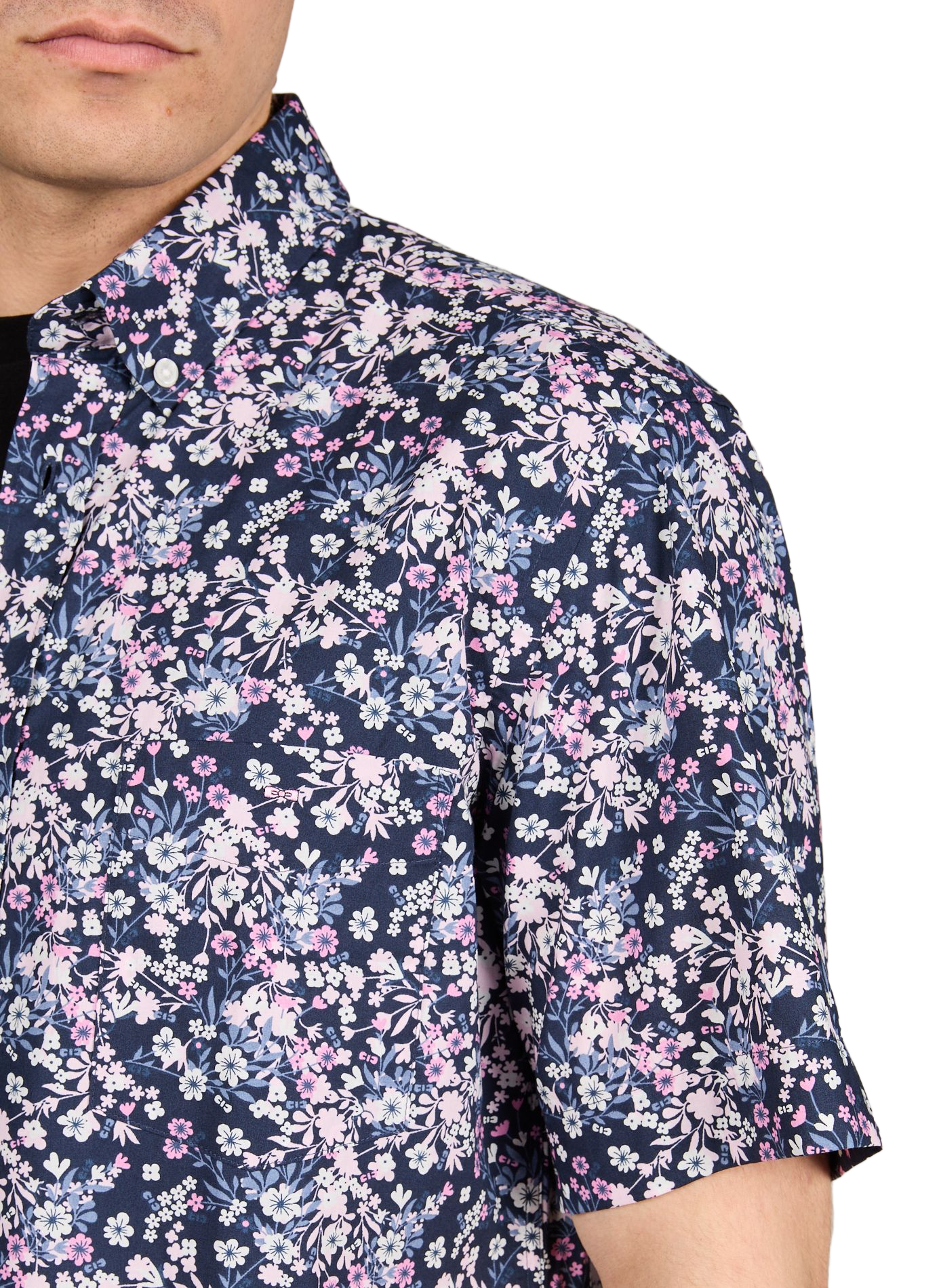 Chemise droite en coton EDEN PARK Rose