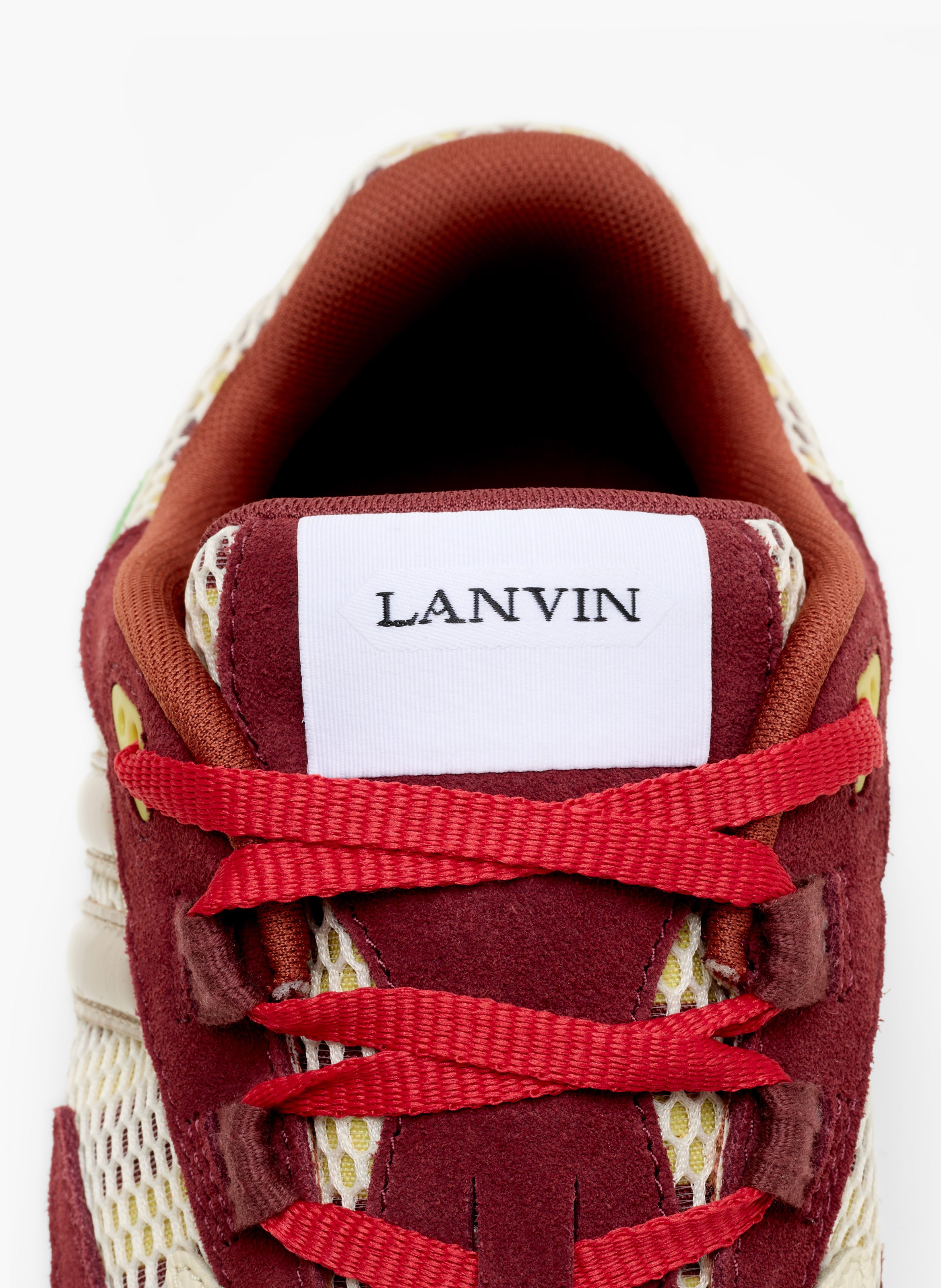 Sneakers jla en mesh et cuir métallisé LANVIN Rouge