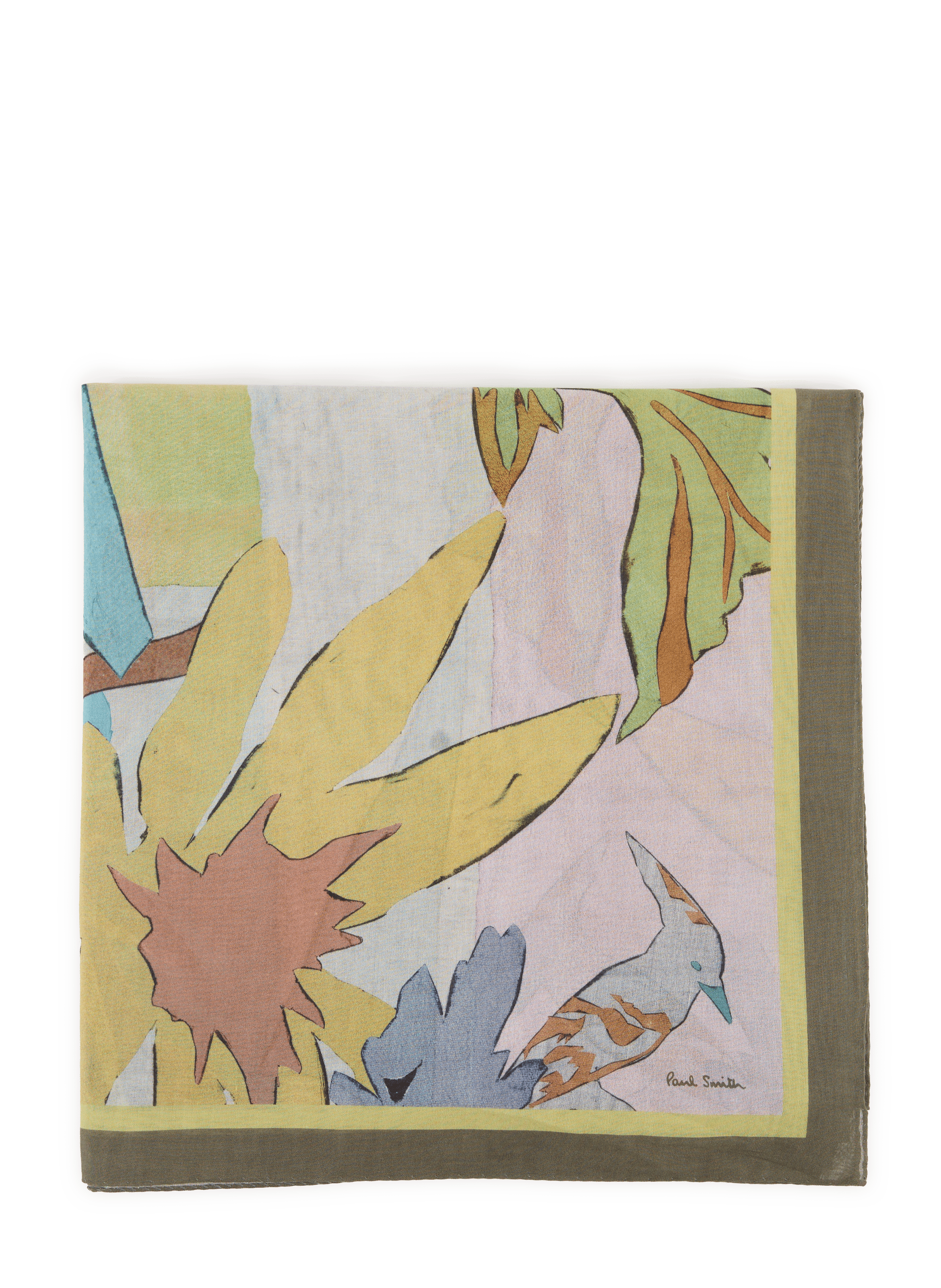 Foulard River Collage en coton PAUL SMITH Bleu