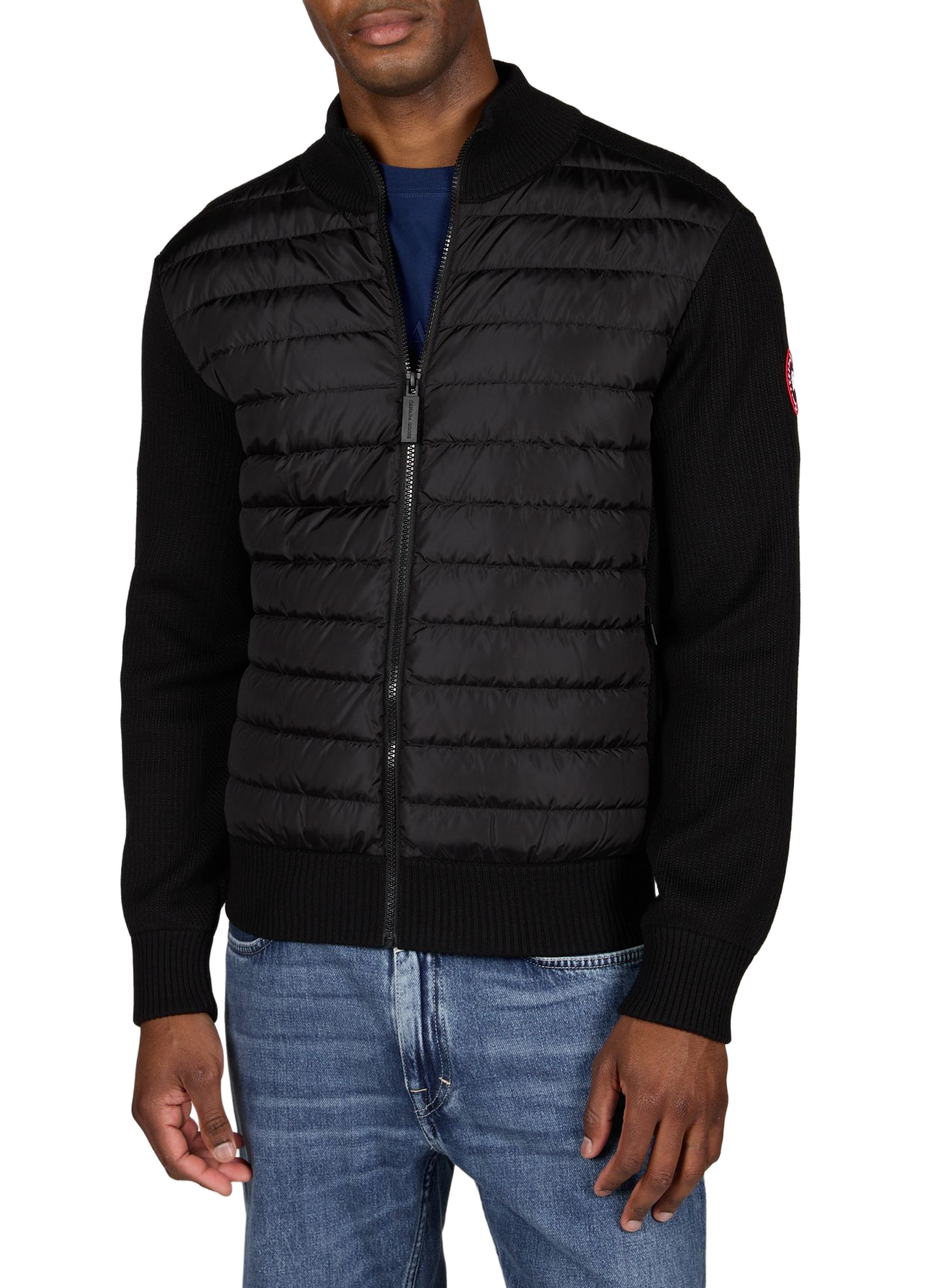 Veste Bi-matière ajustée en laine CANADA GOOSE Noir