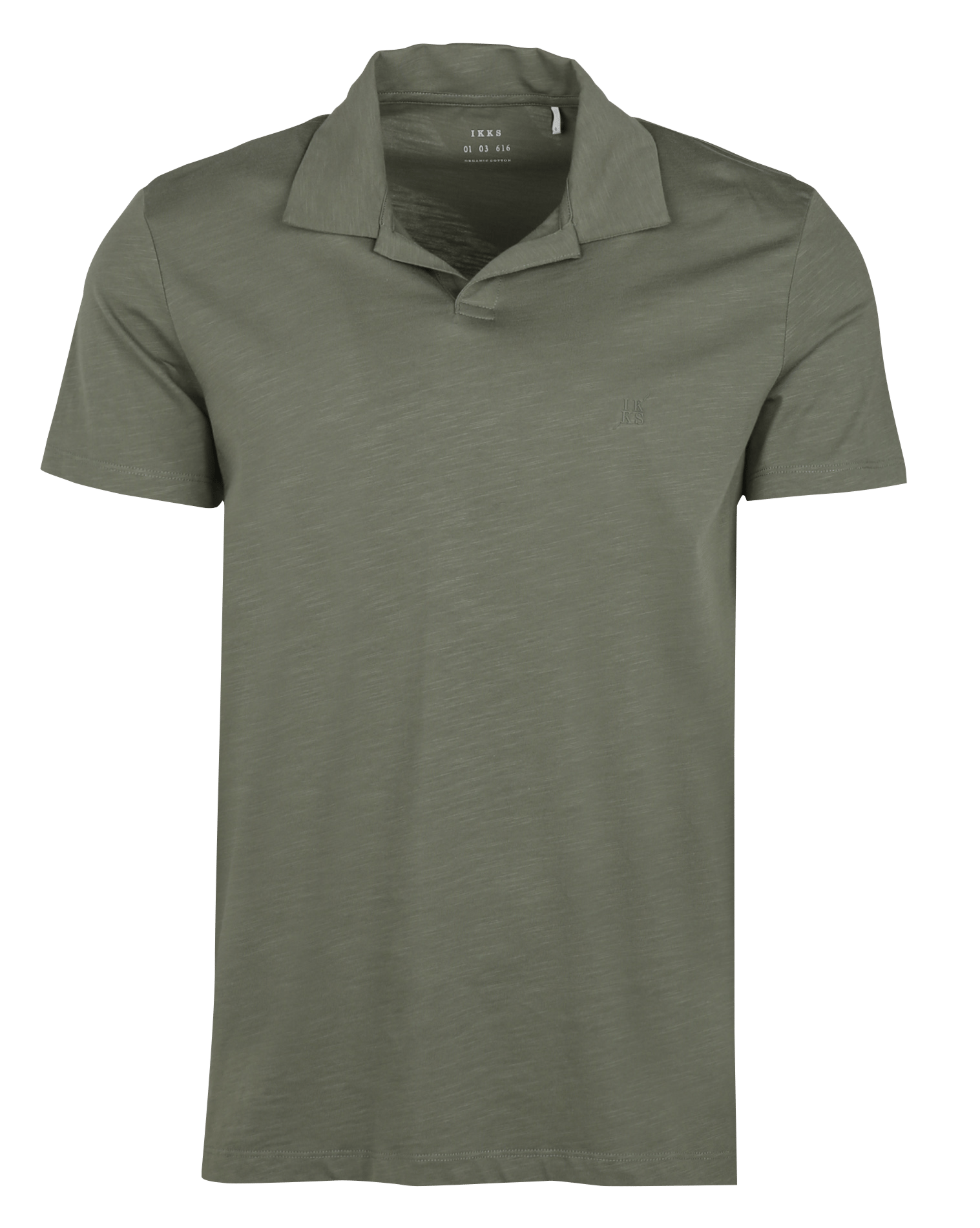 Polo manches courtes uni IKKS Kaki