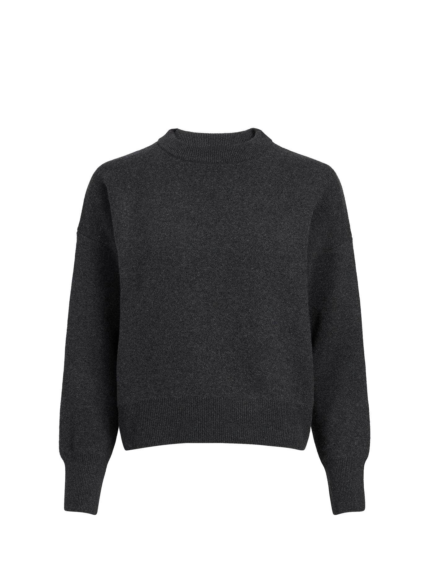 Rundhalsausschnitt-Pullover aus Wolle SAISON 1865 Grau