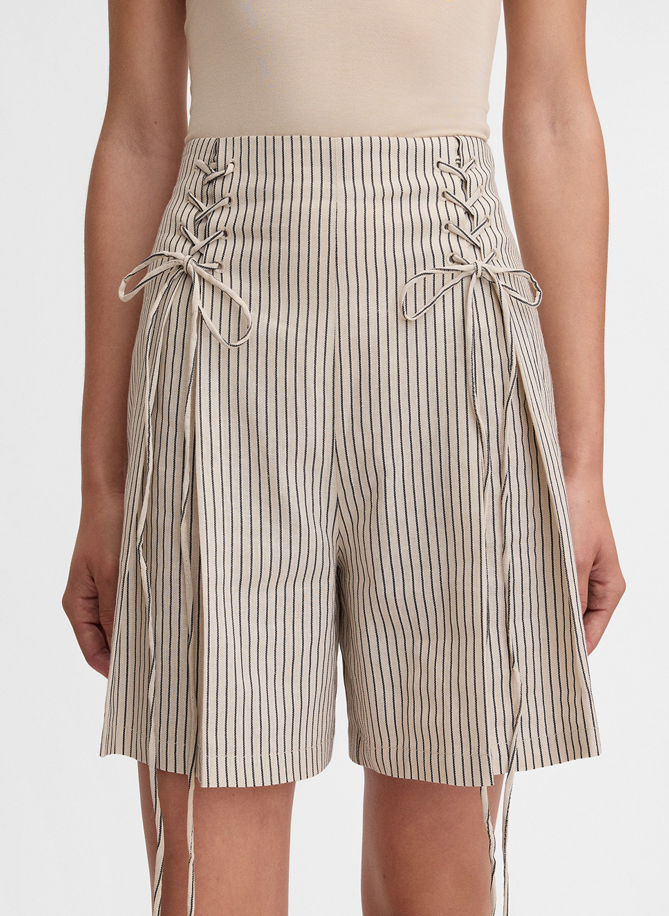 Short droit taille haute à rayures aguilera SIMORRA Multicolore
