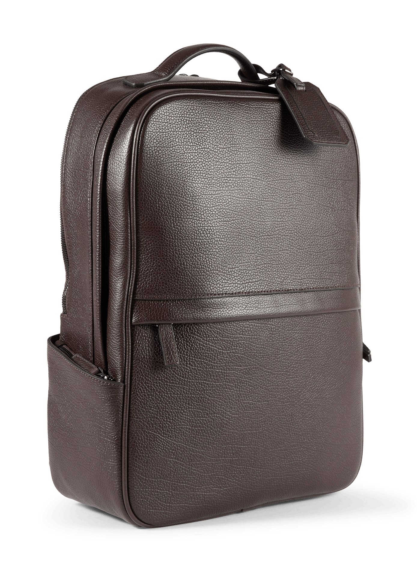 Grained leather backpack SAISON 1865 Brown