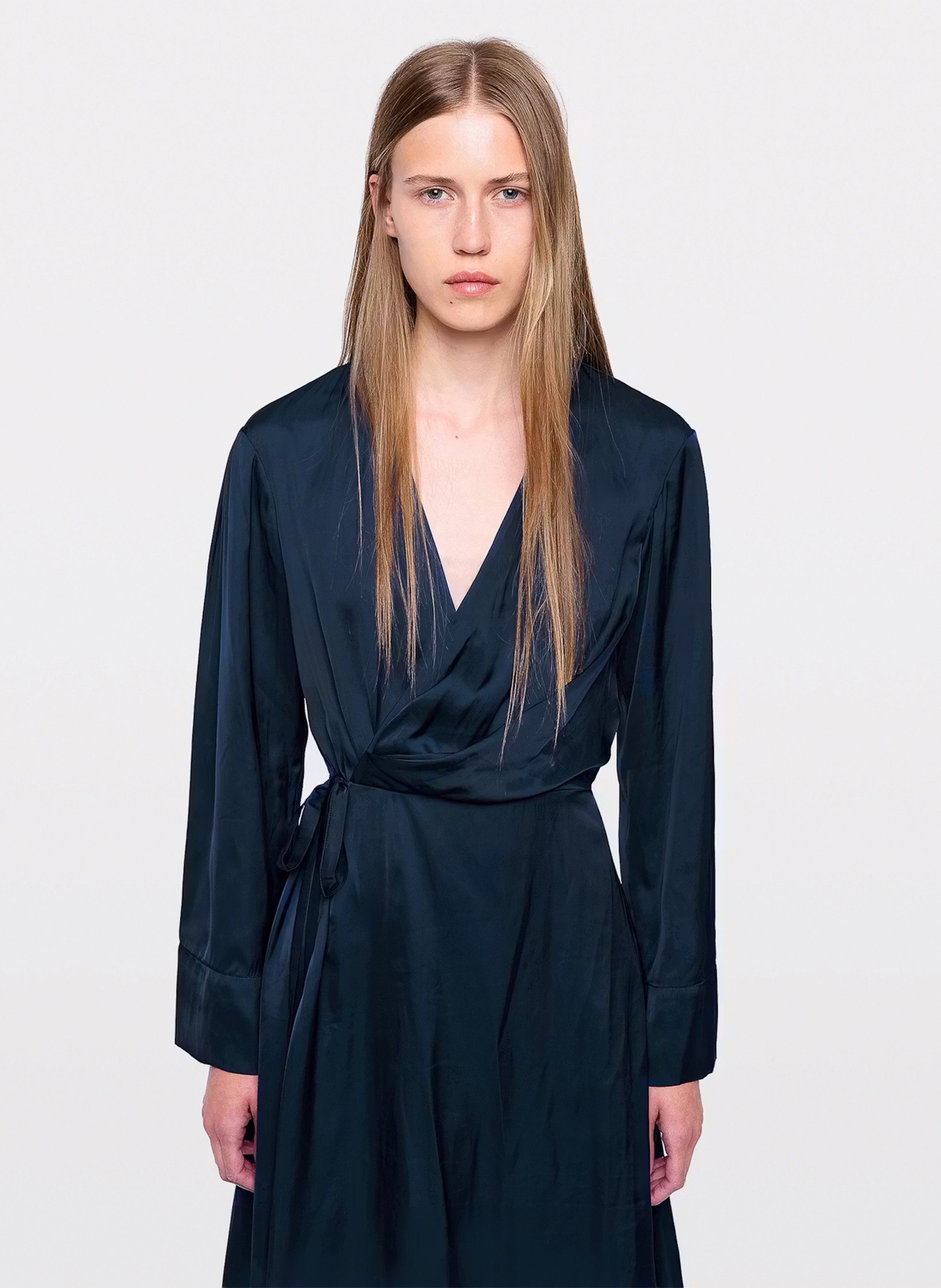 Robe courte col v satinée remoir ZADIG&VOLTAIRE Bleu