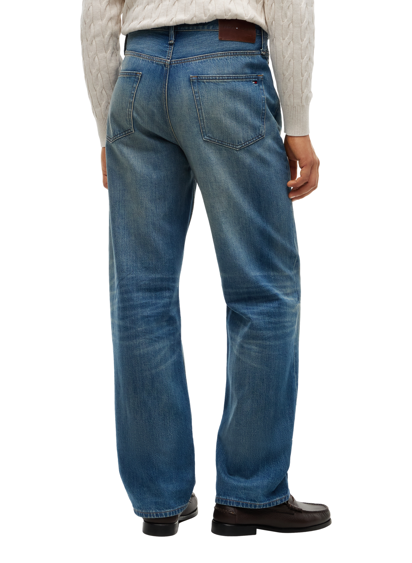 Gerade geschnittene blaue Jeans aus Baumwolle TOMMY HILFIGER Blau