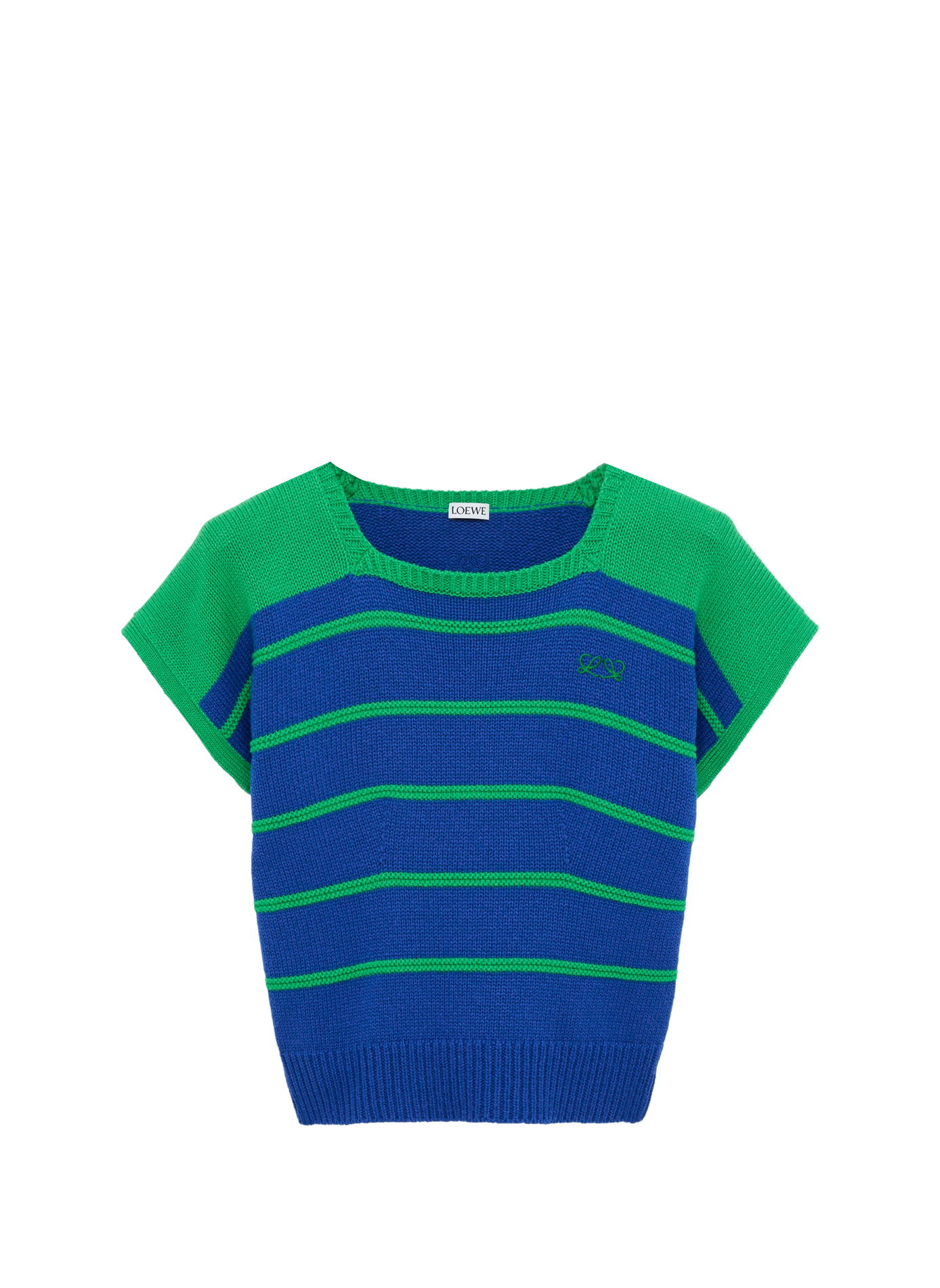 Sleeveless cotton and wool jumper LOEWE Multicolour