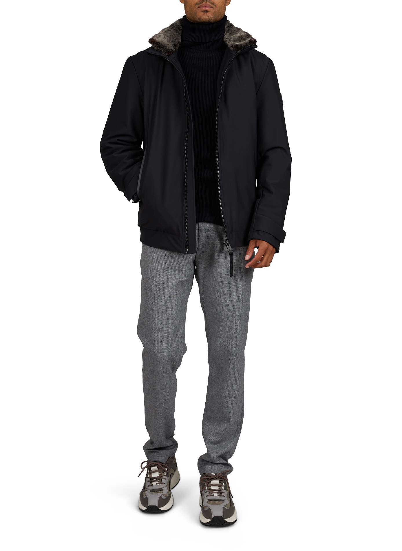 Blouson droit à col montant STRELLSON Bleu