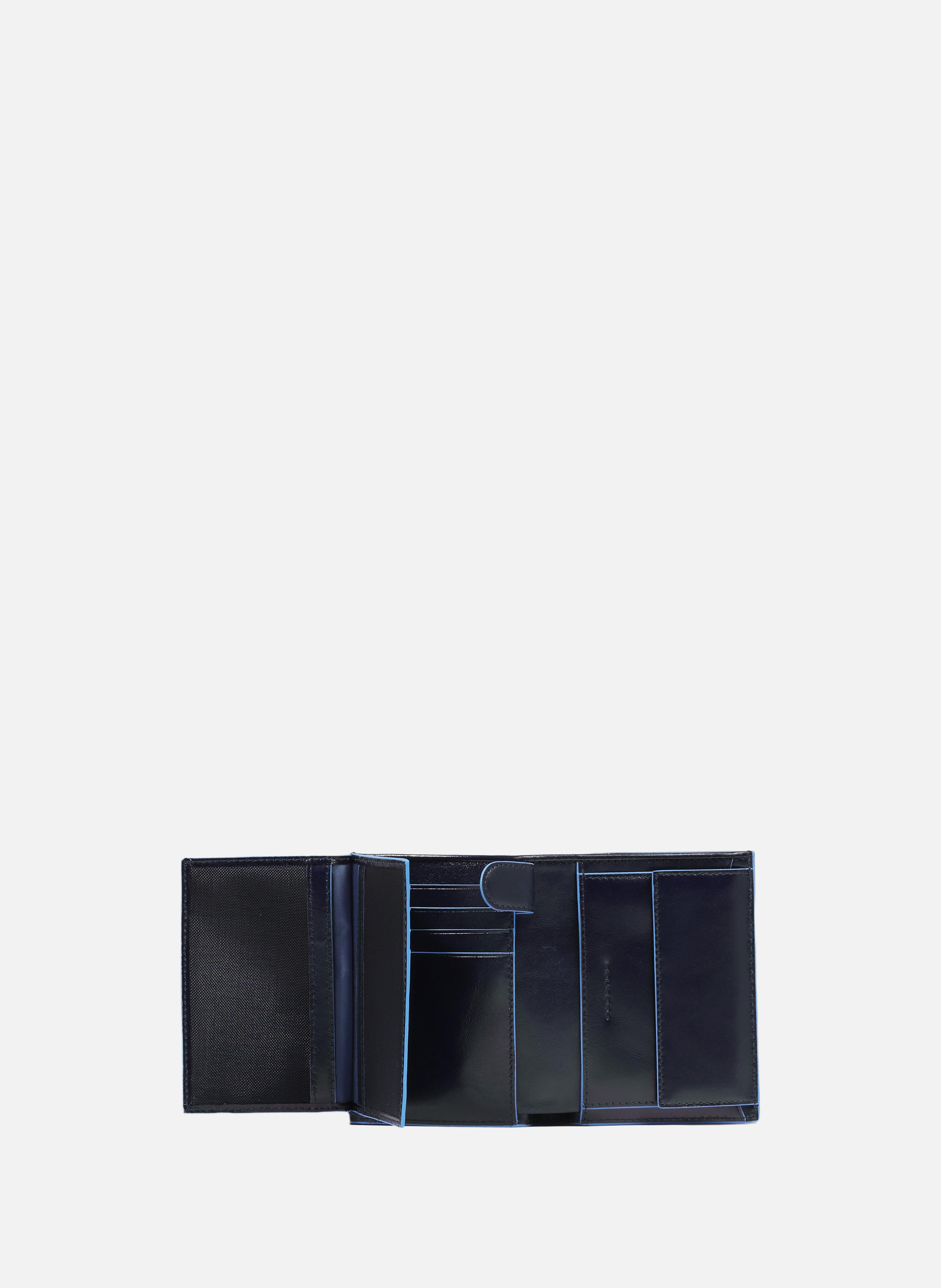Portefeuille homme vertical avec porte-monnaie PIQUADRO Bleu