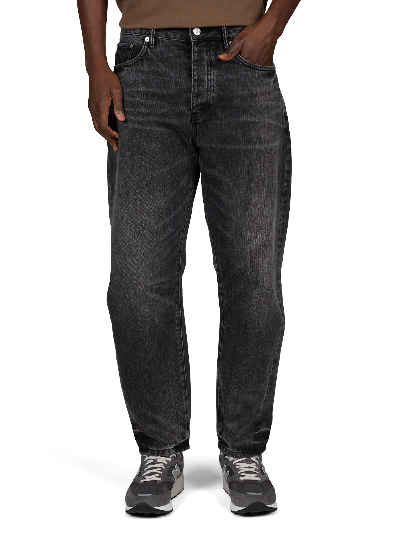 Weite Baumwolljeans PURPLE BRAND Schwarz