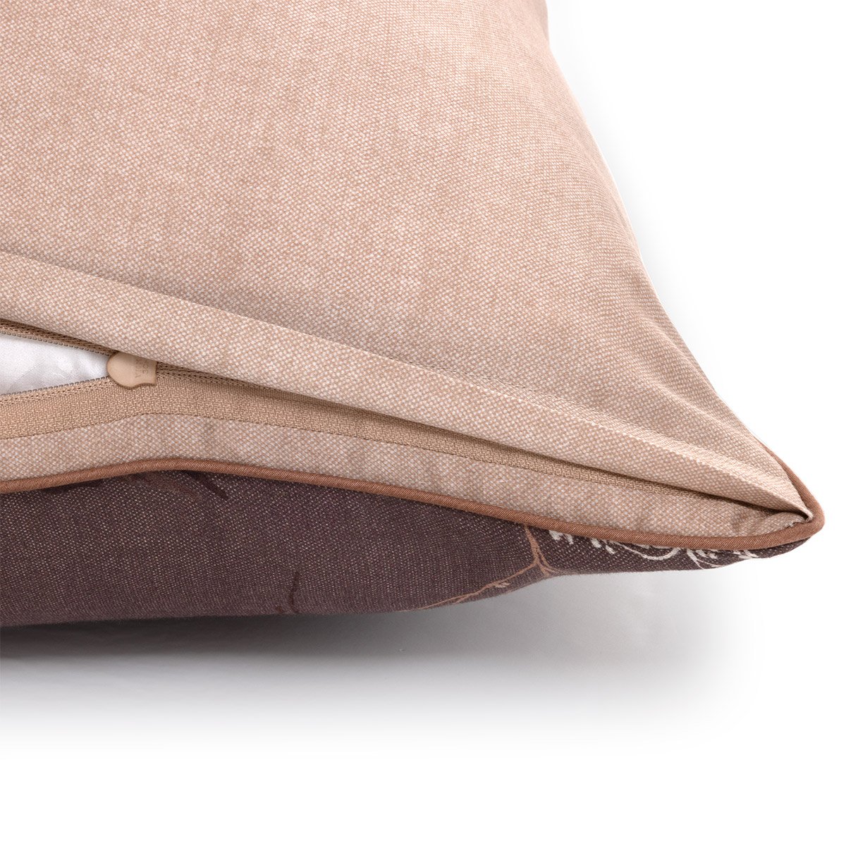 Taie d'oreiller en satin de coton, wild millet BOSS HOME Marron