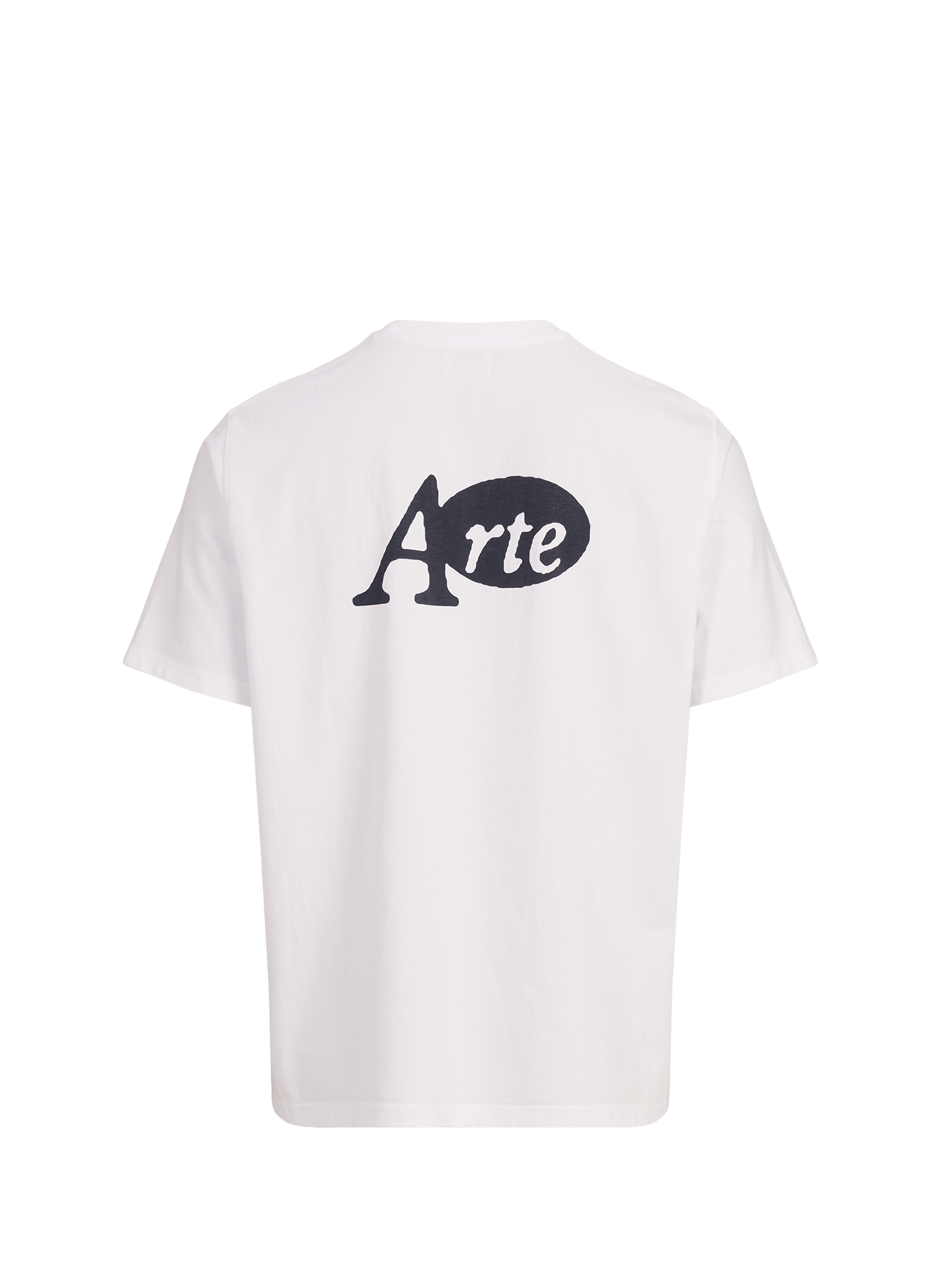 Straight fit round neck printed cotton T-shirt ARTE ANTWERP White