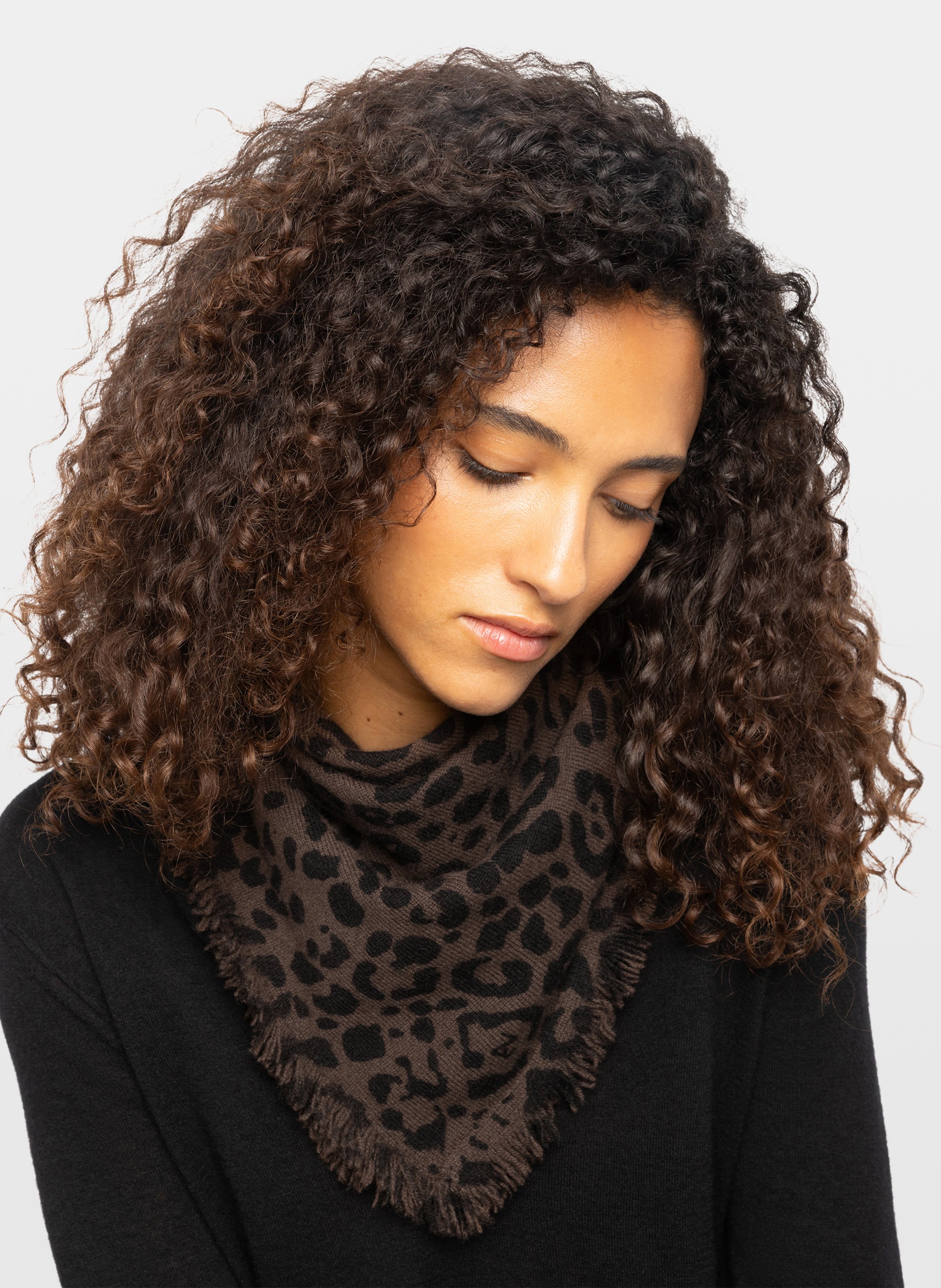 Echarpe en cachemire stevie leo ZADIG&VOLTAIRE Marron