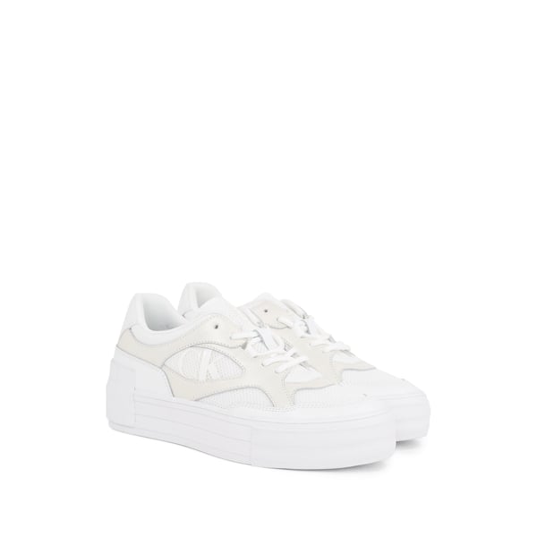 Baskets compensées en cuir