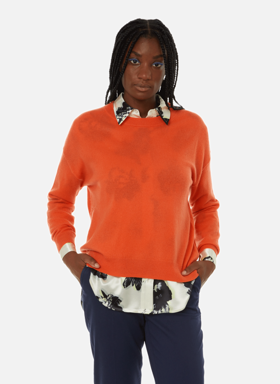 LES TRICOTS DE LEA Loose-fit cashmere jumper Orange