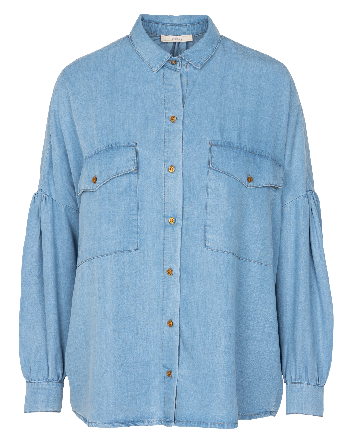 Chemise col classique en lyocell botania SESSUN Bleu