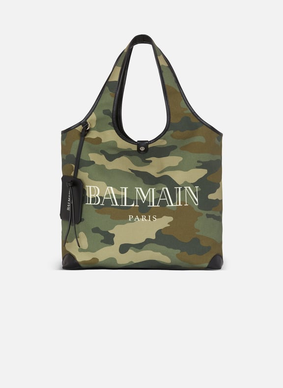 Grocery bag b-army en toile imprimée camouflage balmain vintage Vert by BALMAIN BALMAIN Grocery bag b-army en toile imprimée camouflage balmain vintage Vert