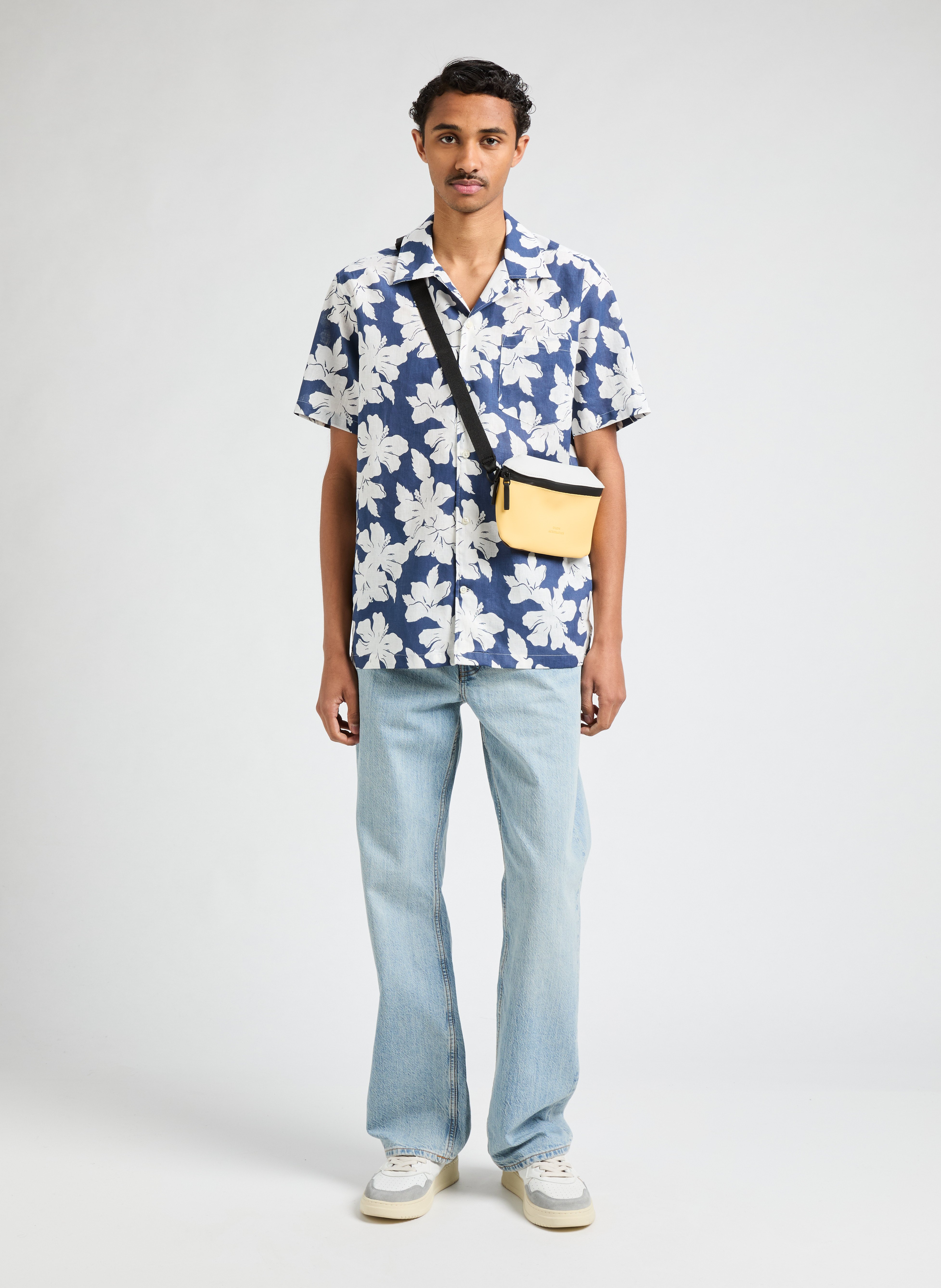 Chemise à fleurs  AU PRINTEMPS PARIS Bleu