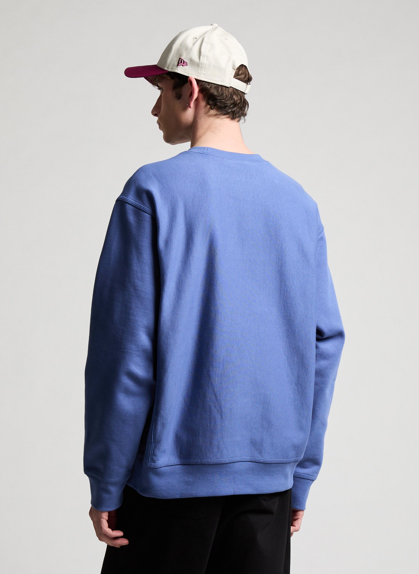 Straight sweatshirt with embroidered cotton logo CARHARTT WIP Blue