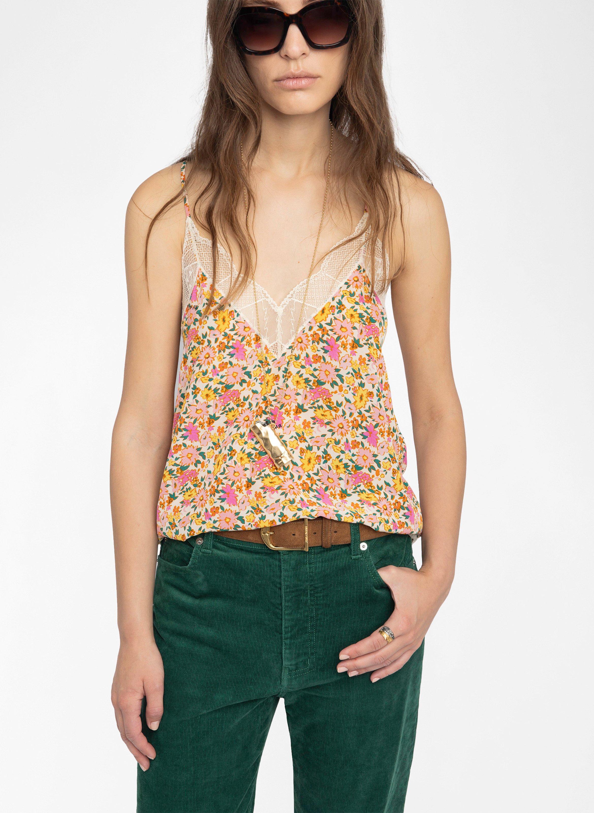 Caraco col v imprimé christy ZADIG&VOLTAIRE Blanc