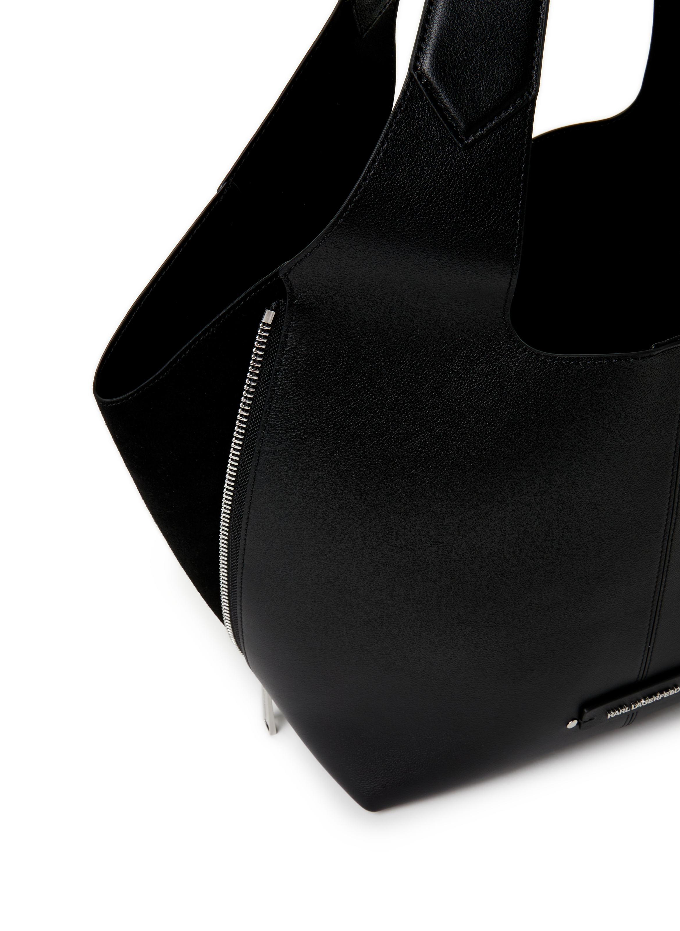 K/Hardwarr leather tote bag KARL LAGERFELD Black