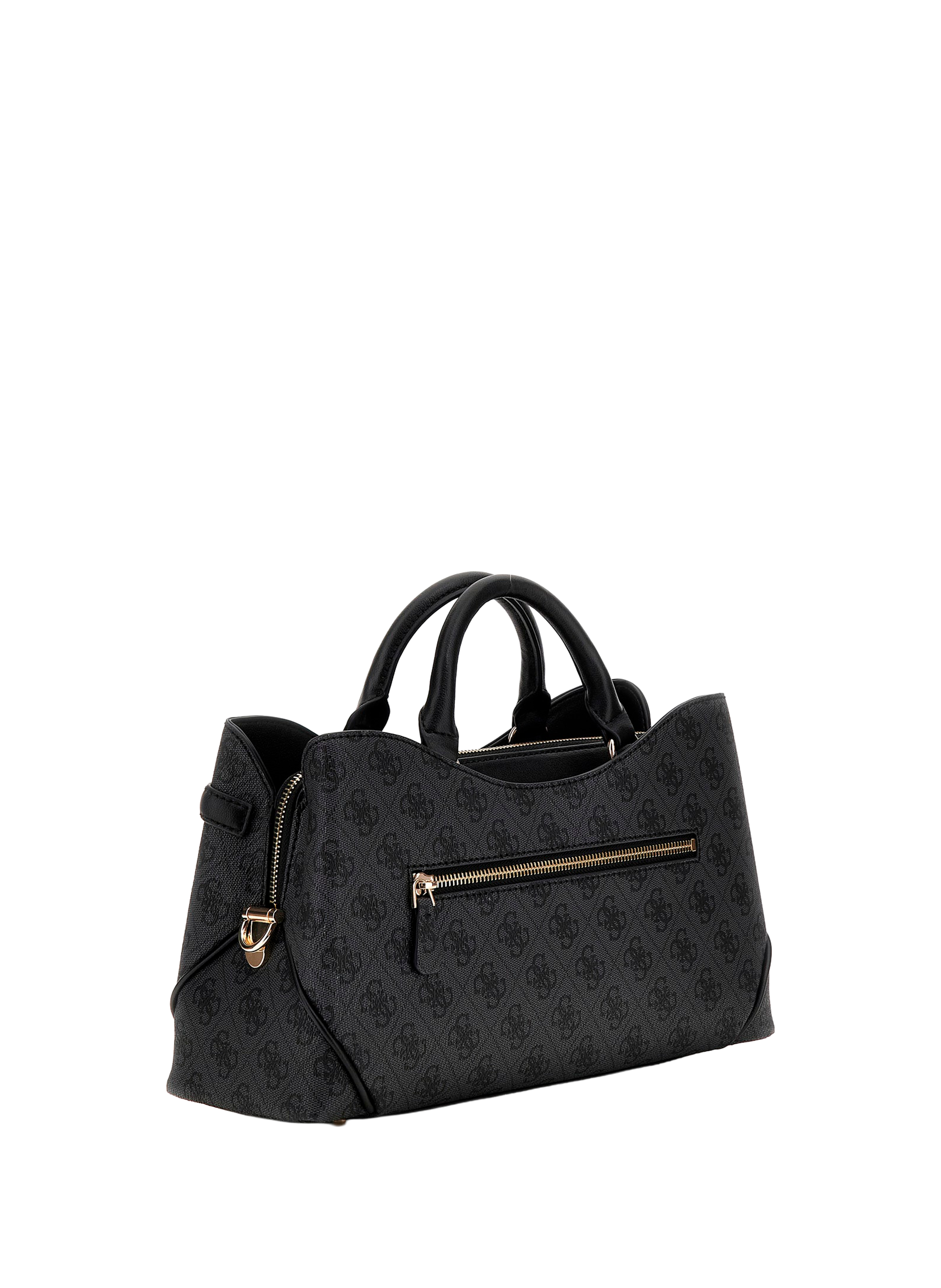 Logo-print handbag with removable shoulder strap GUESS Grey