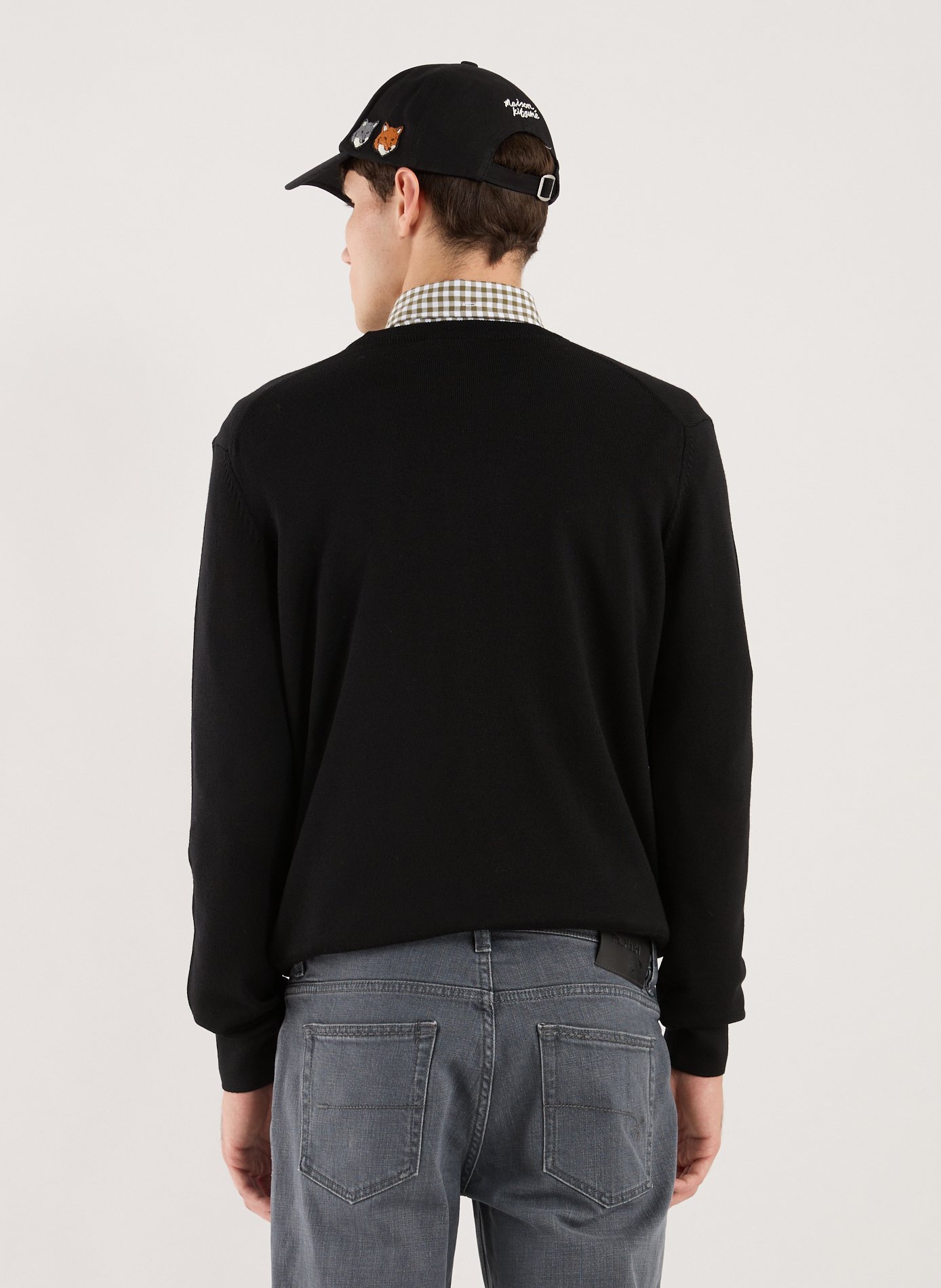 Fox Regular Merino Wool Sweater MAISON KITSUNÉ Black