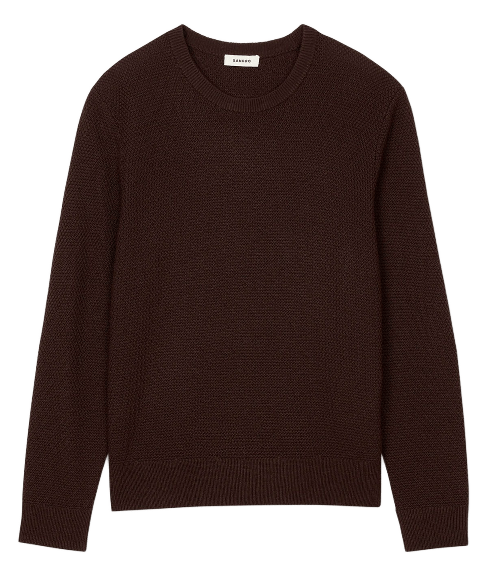 Pull en maille texturée SANDRO Marron