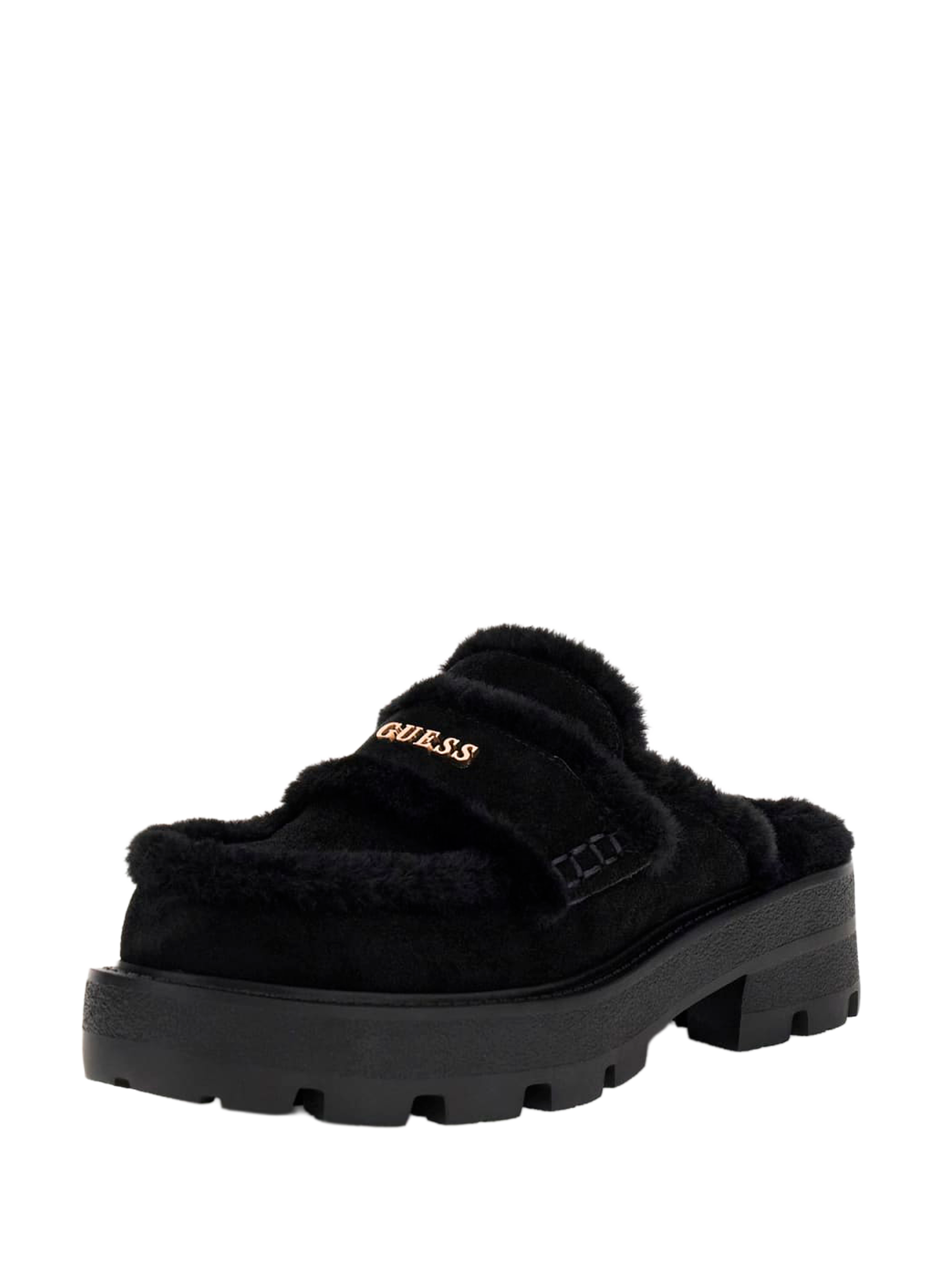 Yaneta mixed leather mules GUESS Black