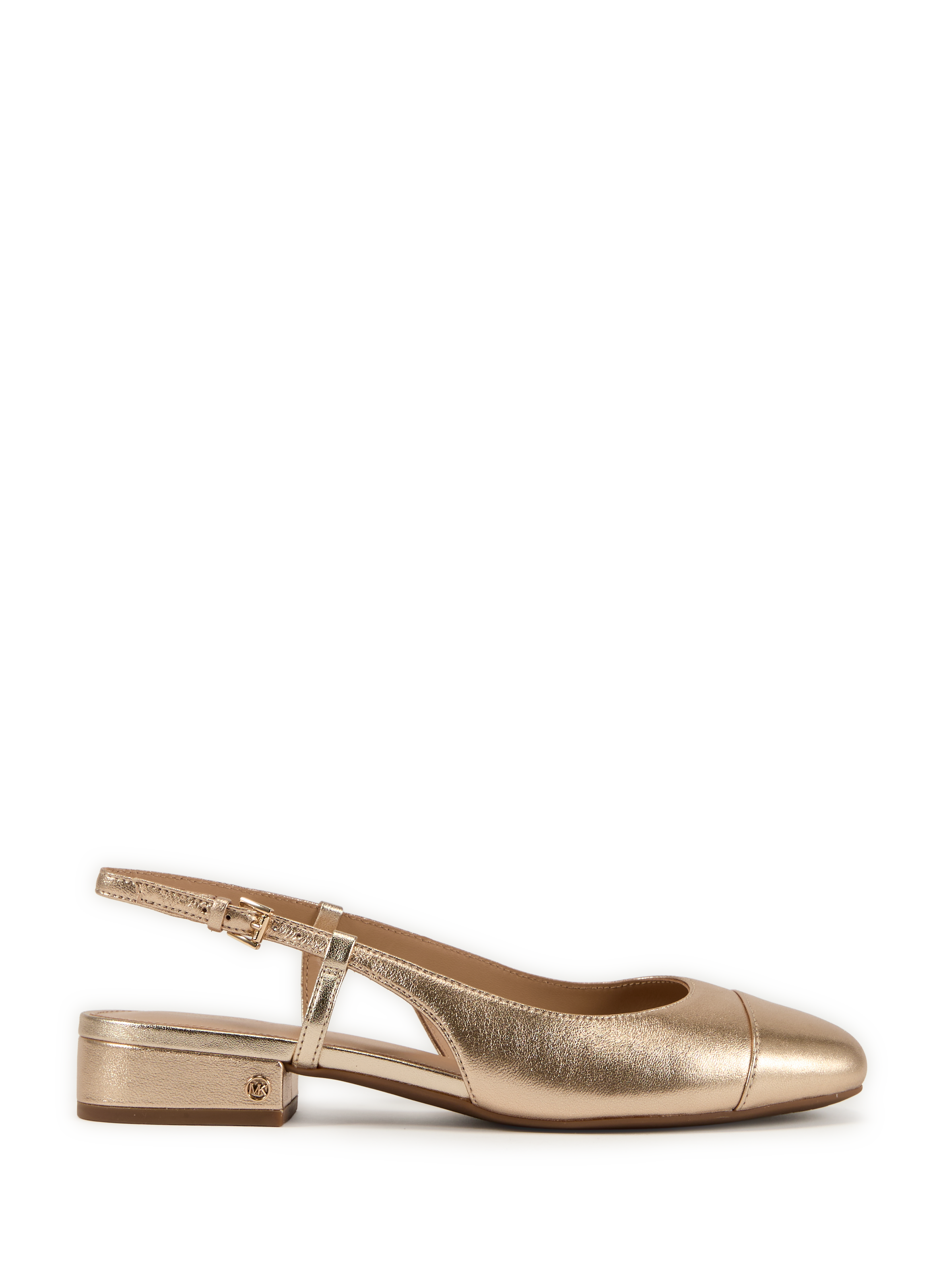 MICHAEL KORS Sparkling leather sling-backs White