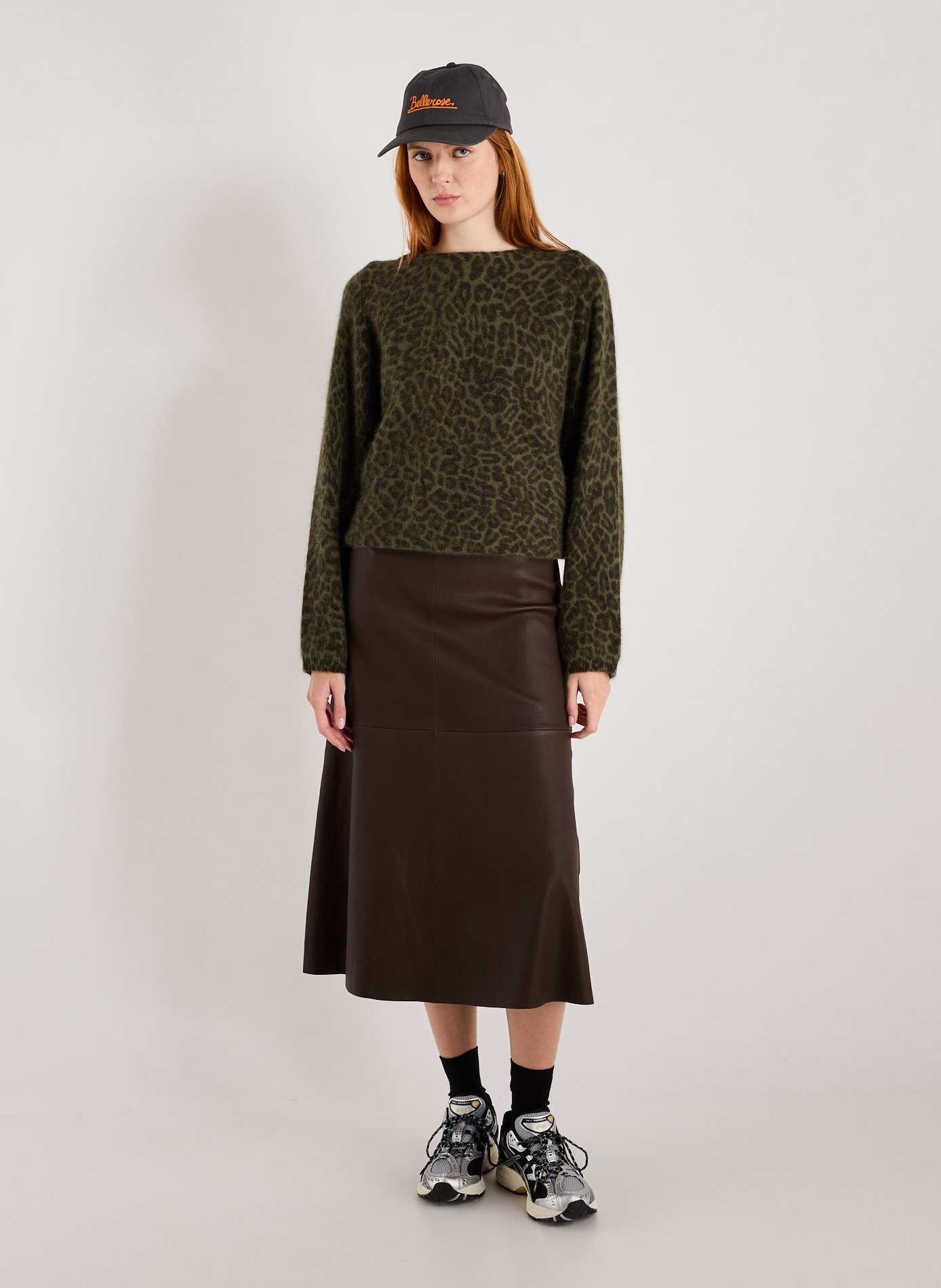 Pull imprimé léopard manches chauve-souris BELLEROSE Multicolore