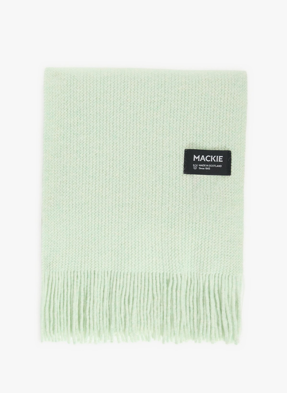 Echarpe bords frangés en laine et angora