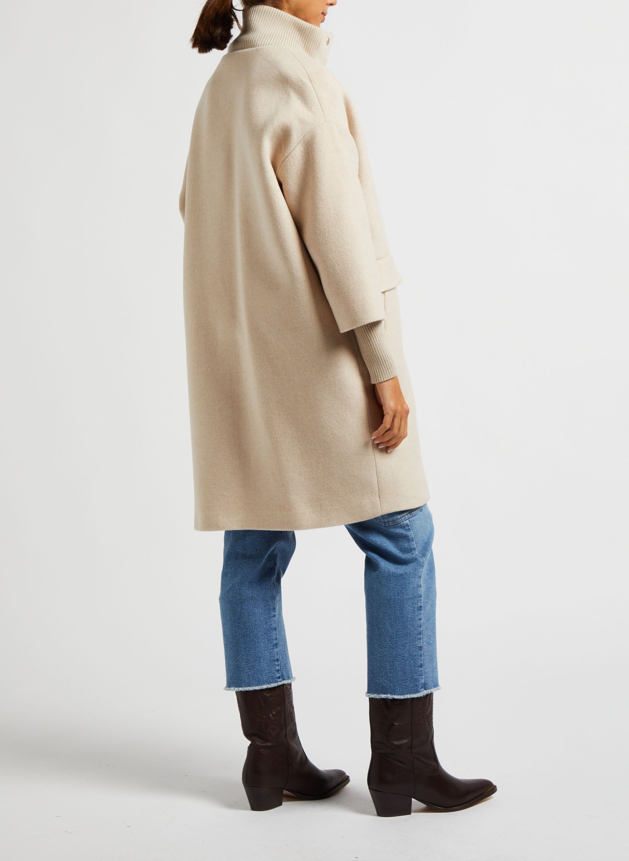 Manteau en laine mélangée magda MAISON 123 Beige