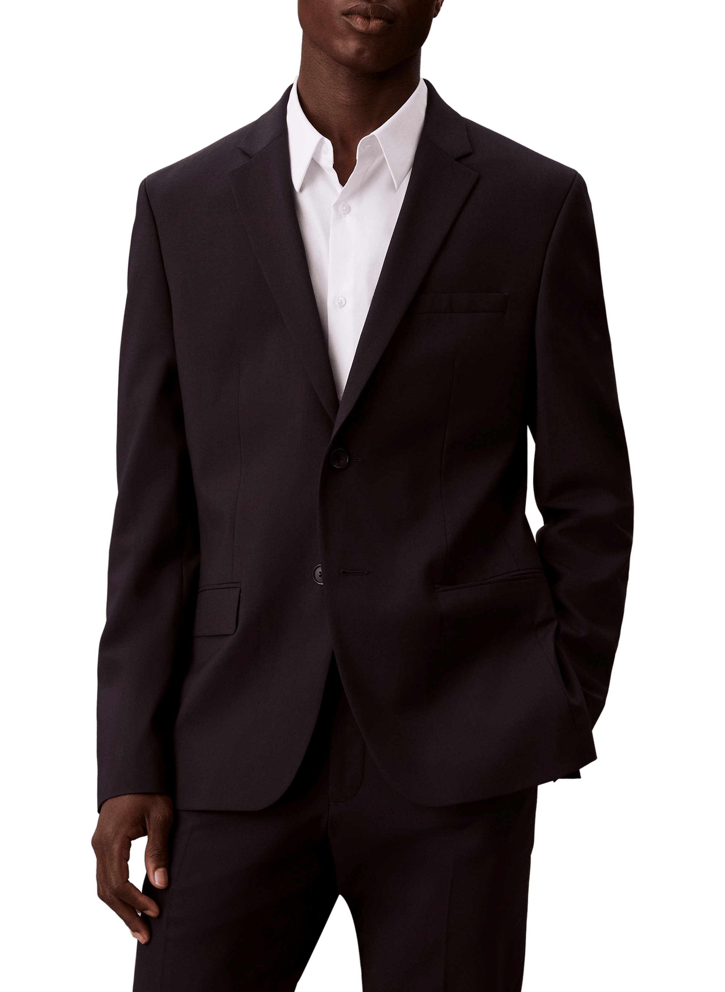 Straight wool blend suit CALVIN KLEIN Blue