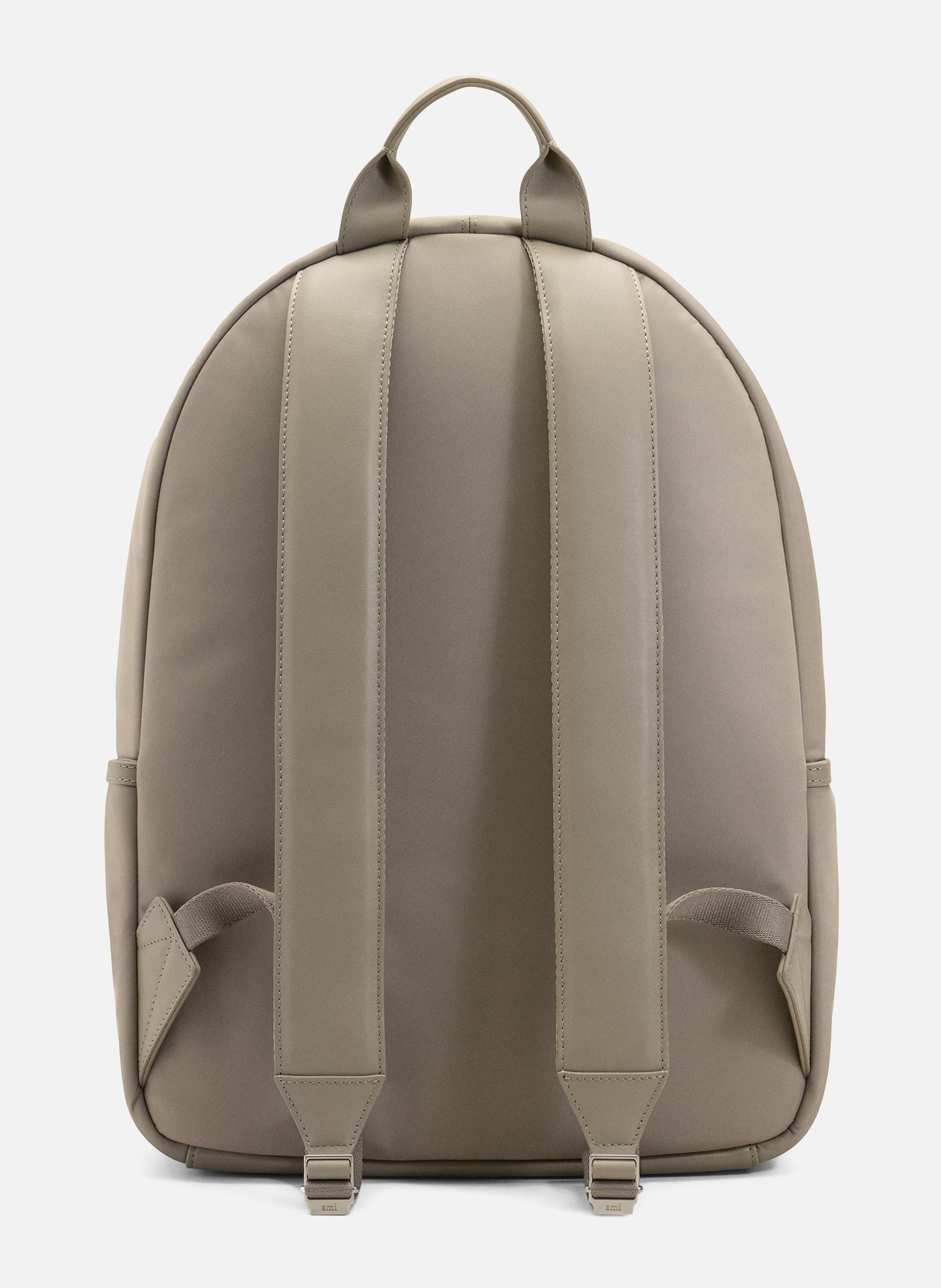 Sac à dos marcel unisexe en nylon AMI PARIS Gris