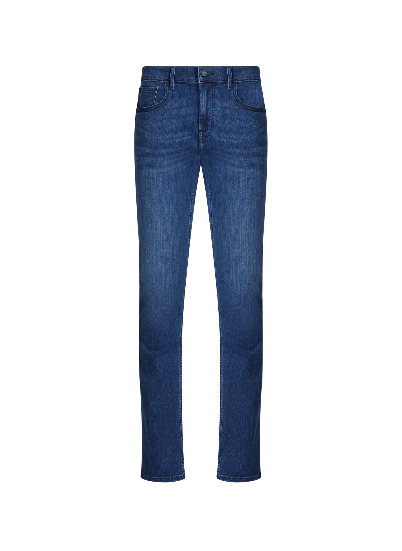 Cotton-blend slim-fit jeans 7 FOR ALL MANKIND Blue