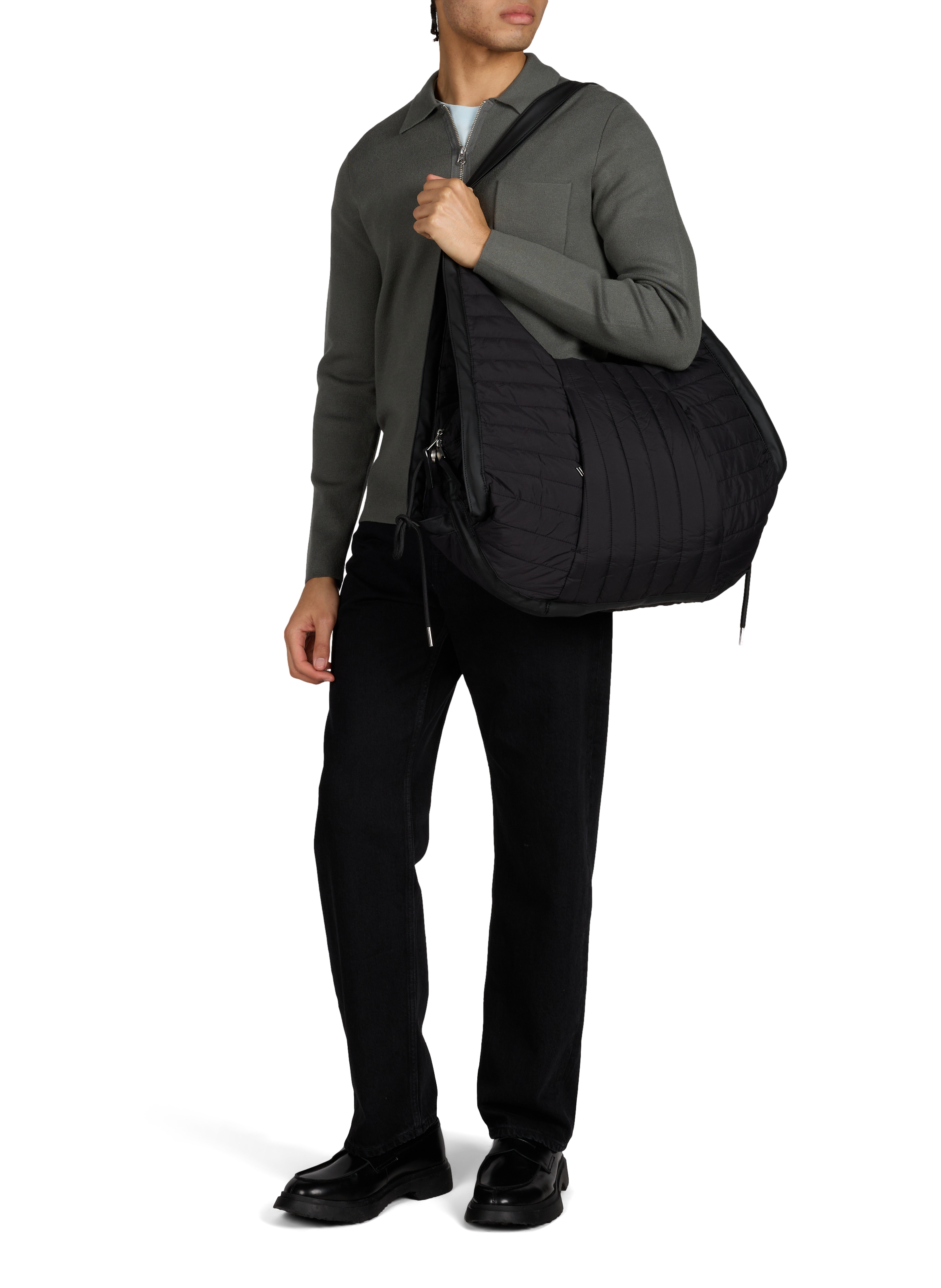 Bermuda denim en coton et cachemire mélangés SAMSOE SAMSOE Noir