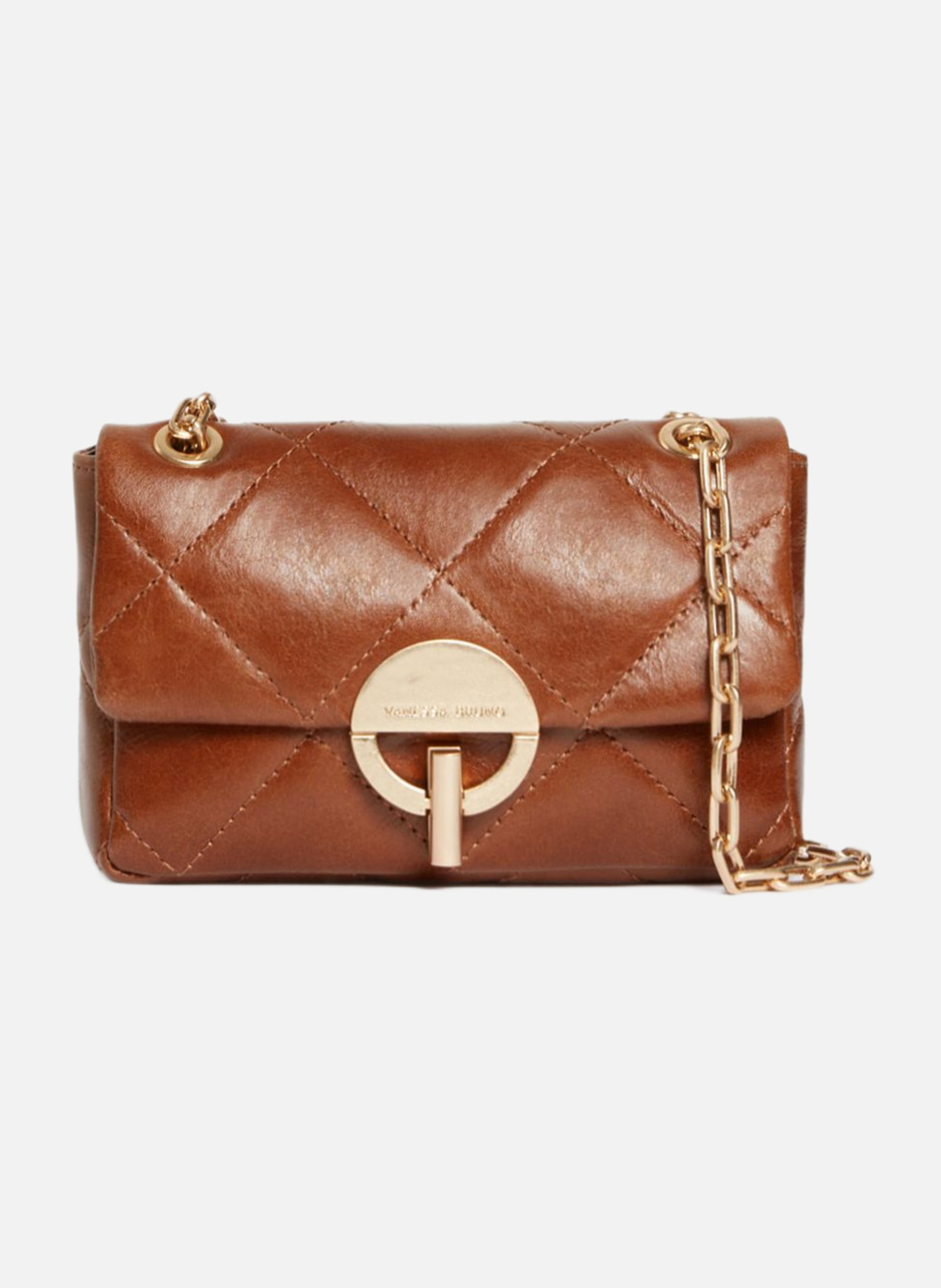 Petit sac moon en cuir VANESSA BRUNO Marron