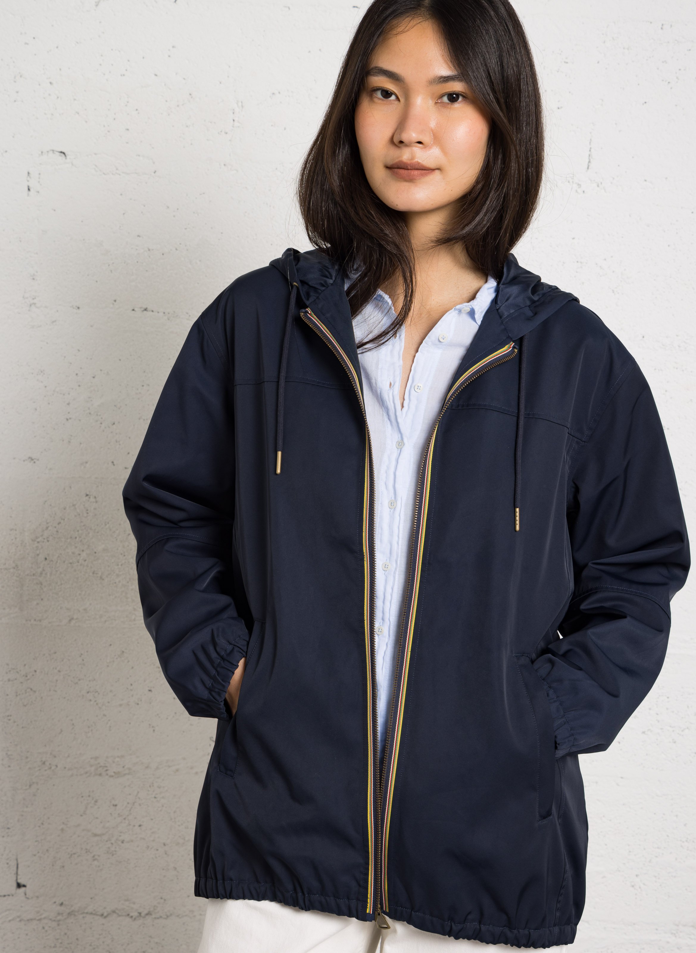 Parka droite col rond à capuche farah MAISON 123 Bleu