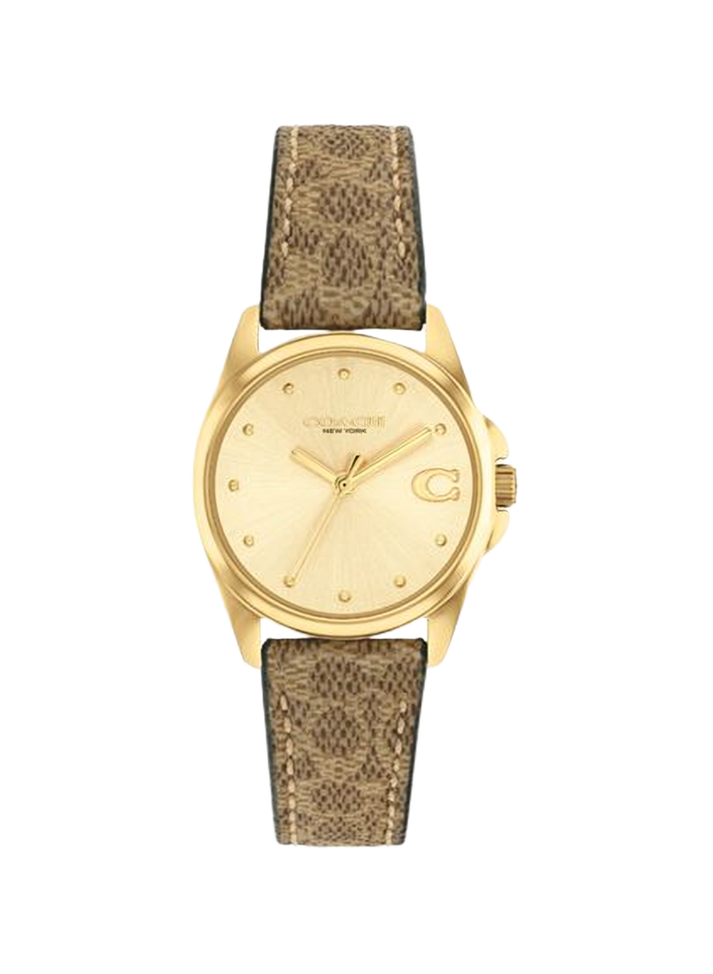 Montre quartz Greyson en cuir COACH MONTRES Marron