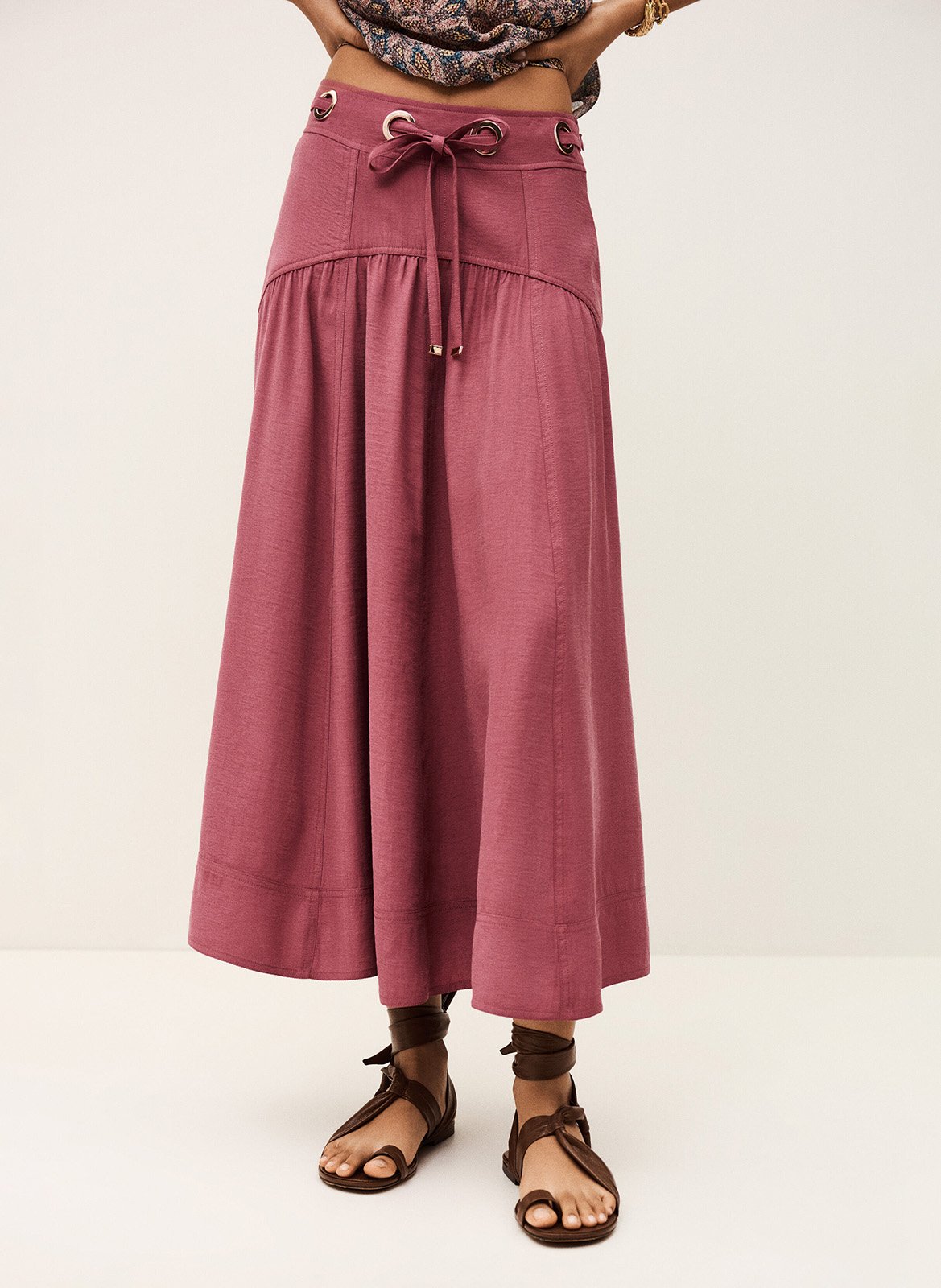 Jupe midi donia BA&SH Rose