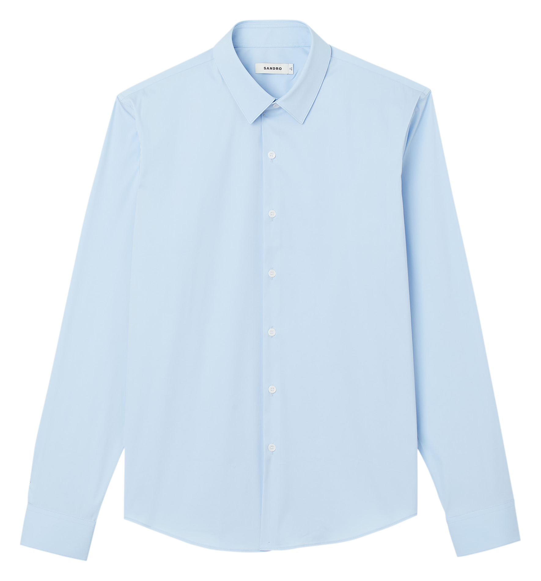 Chemise slim-fit en coton stretch SANDRO Bleu