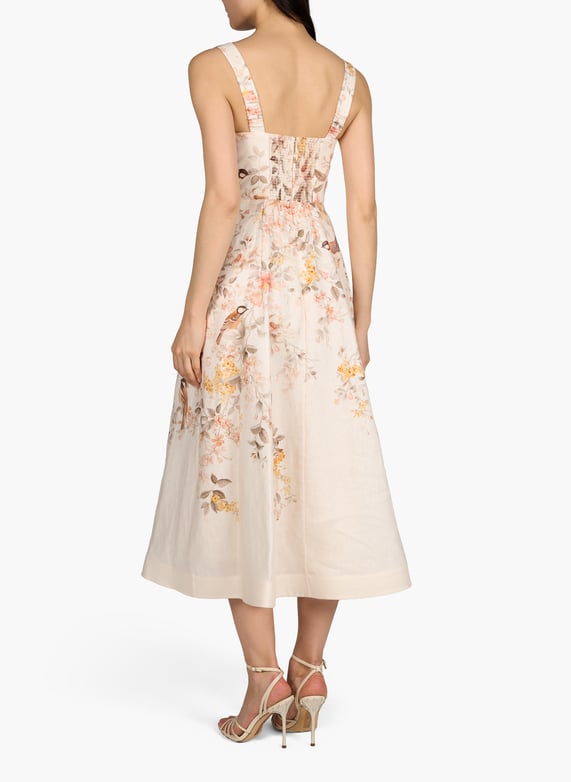 Flared long linen dress White Zimmermann - Women | Printemps.com Flared long linen dress White Zimmermann - Women | Printemps.com