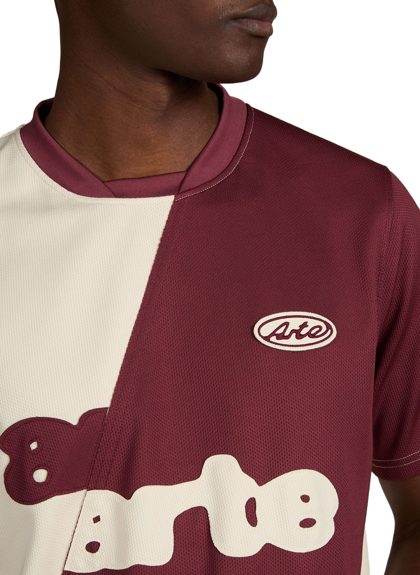 Football T-shirt with bias seam separation ARTE ANTWERP Red