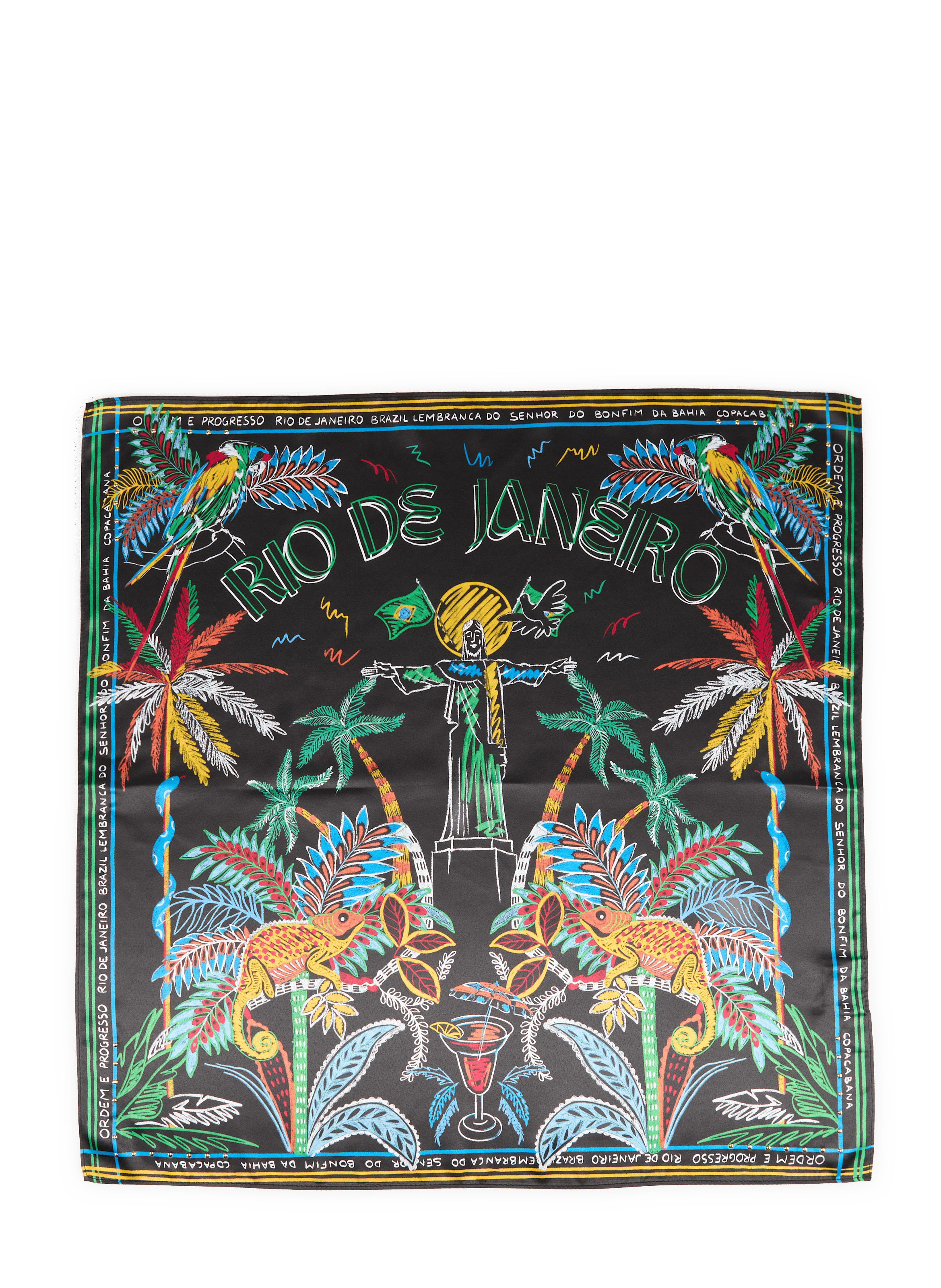 Printed Bahia scarf WILD Black